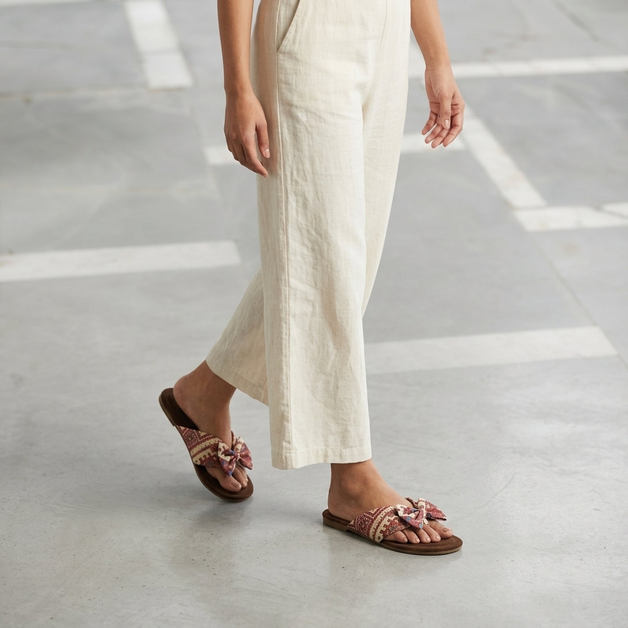 Lucky footwear Stylish Women's Ethnic Bow Flats