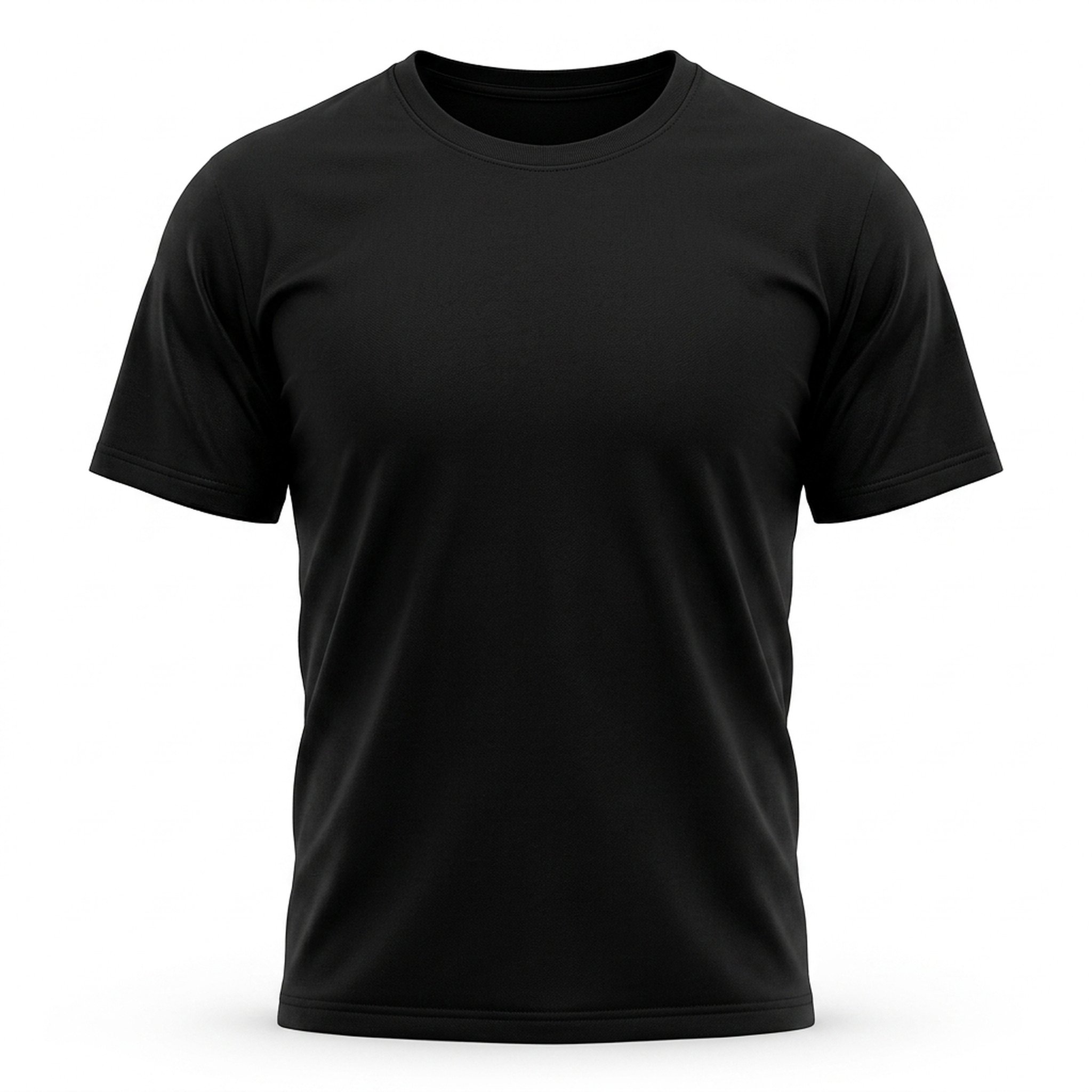 Men's Classic Black Crew Neck T-Shirt
