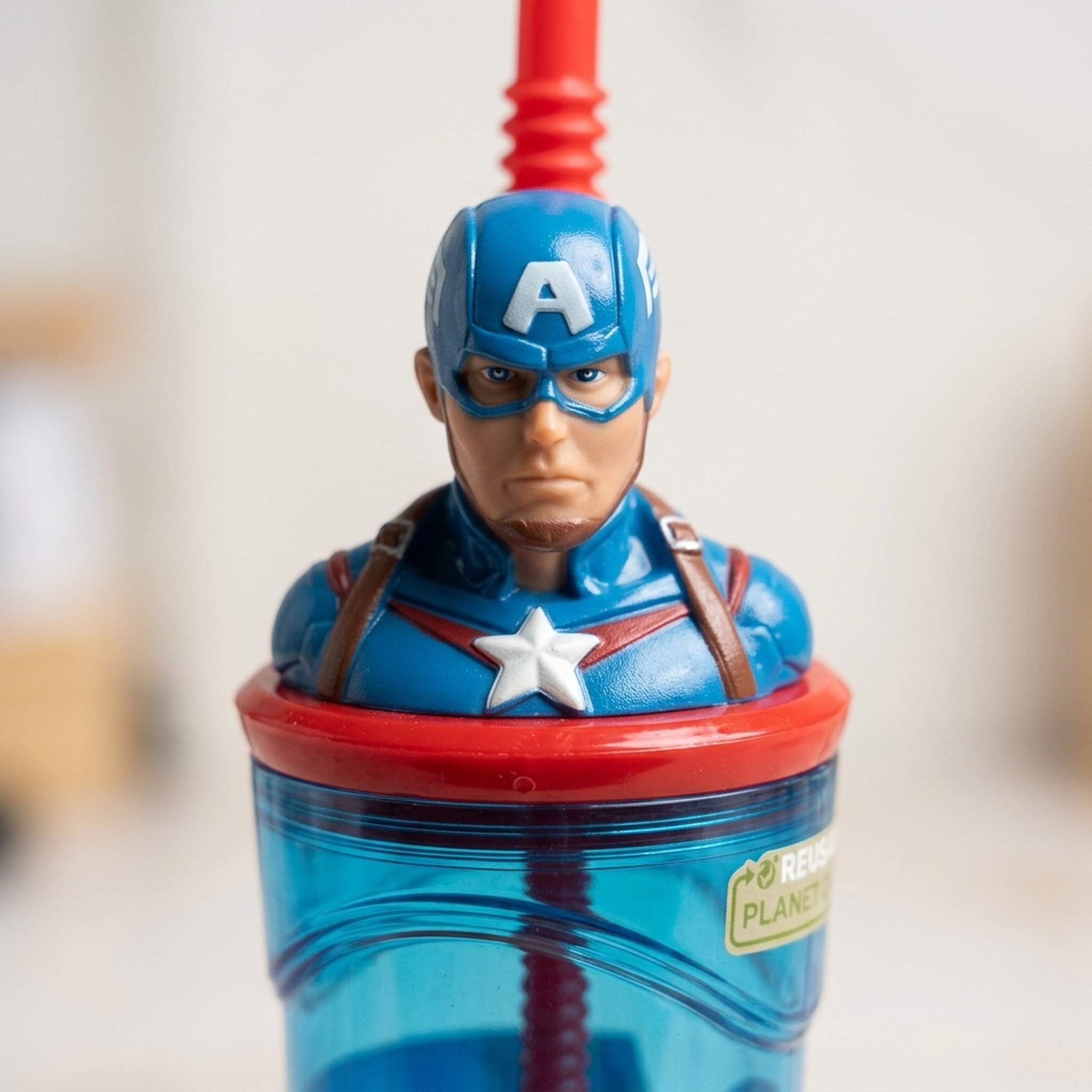 JustDreamIn Captain America Theme Sipper Bottle 3