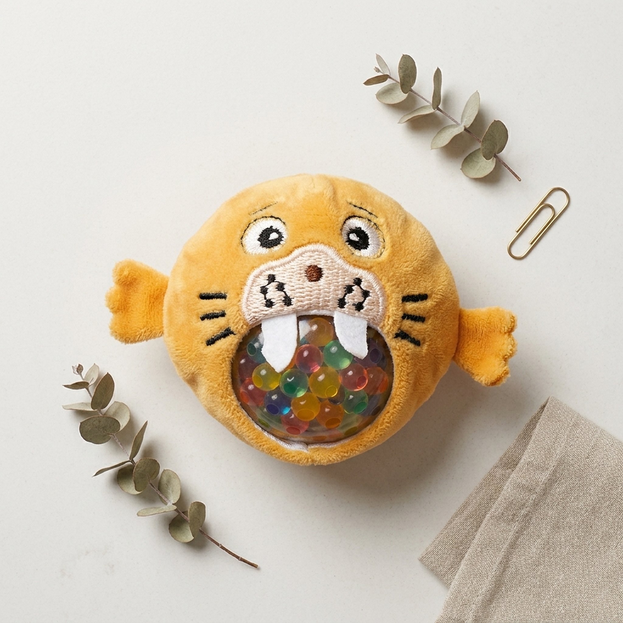 JustDreamIn Soft Walrus Sensory Squeeze Toy 4