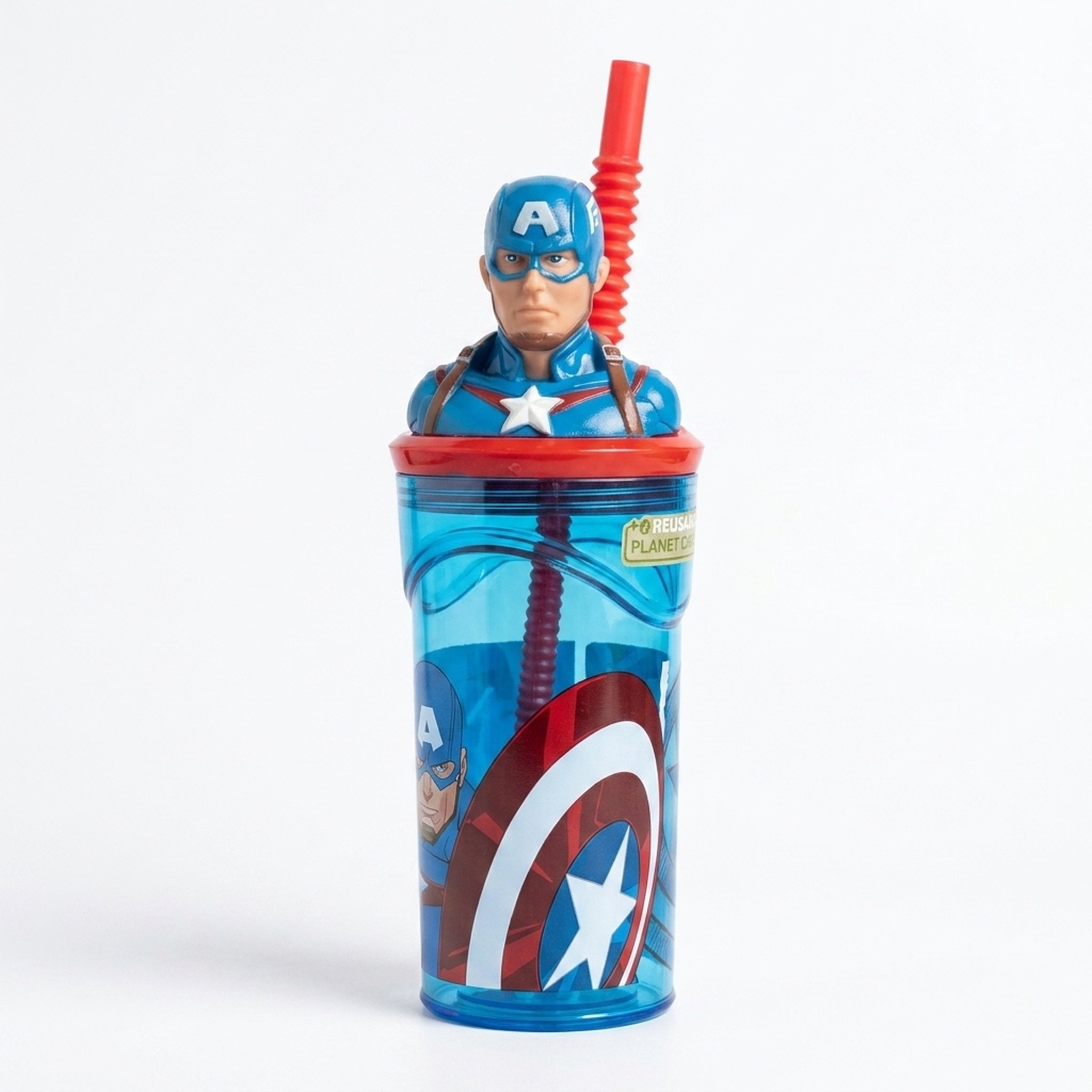 JustDreamIn Captain America Theme Sipper Bottle 2
