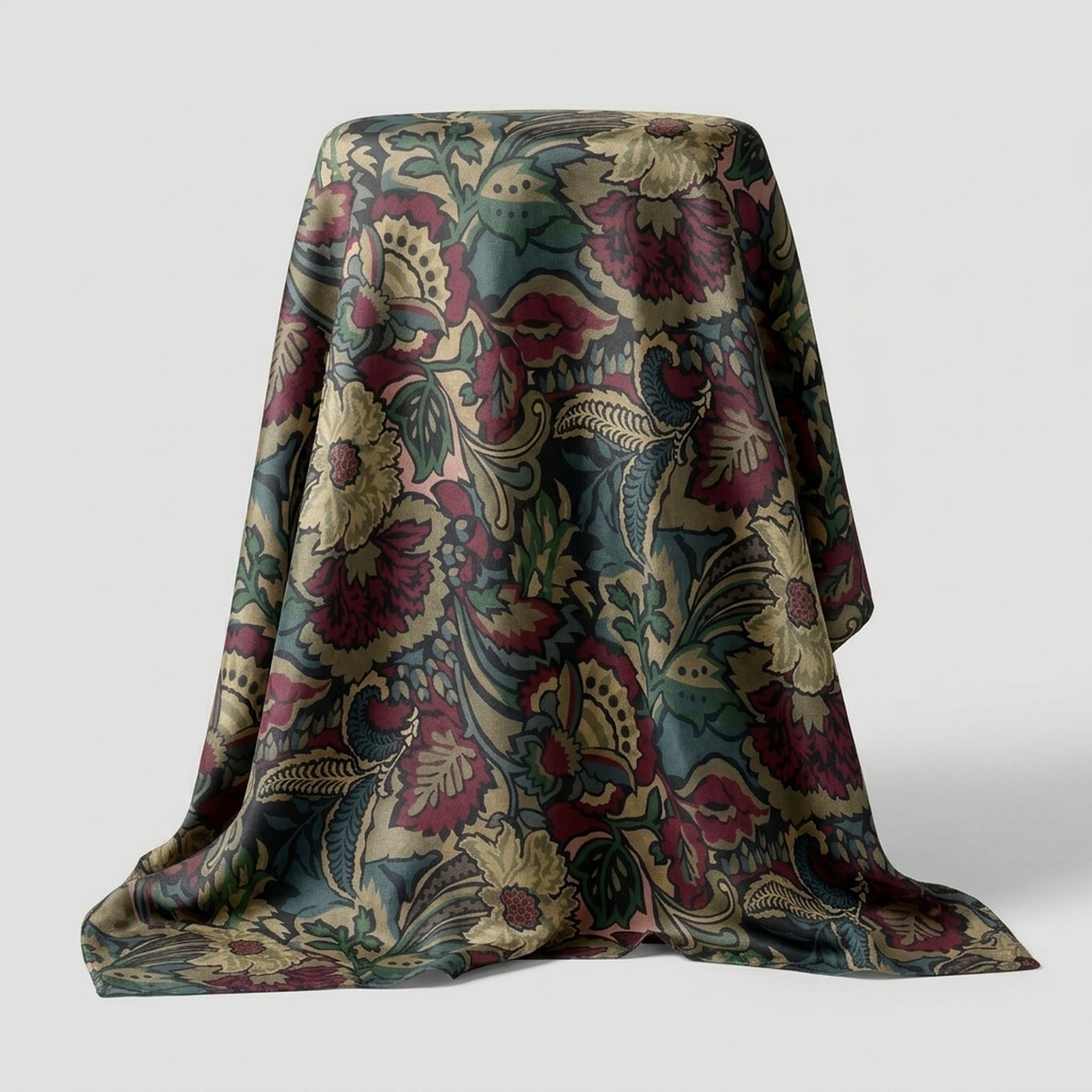 Floral Patterned Soft pure katan silk Digital for shirts,cord sets,sarees 4