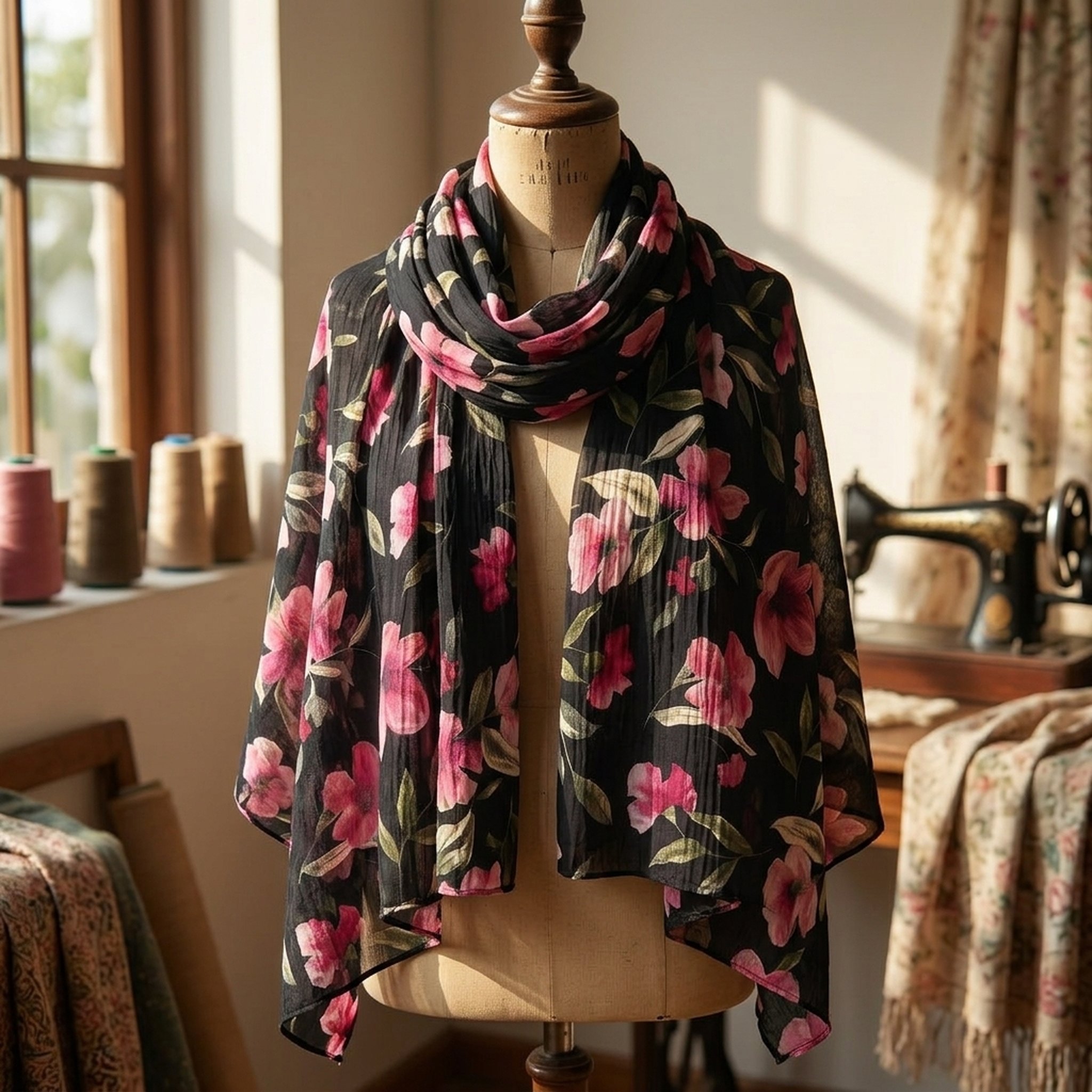 Elegant Black Floral Print