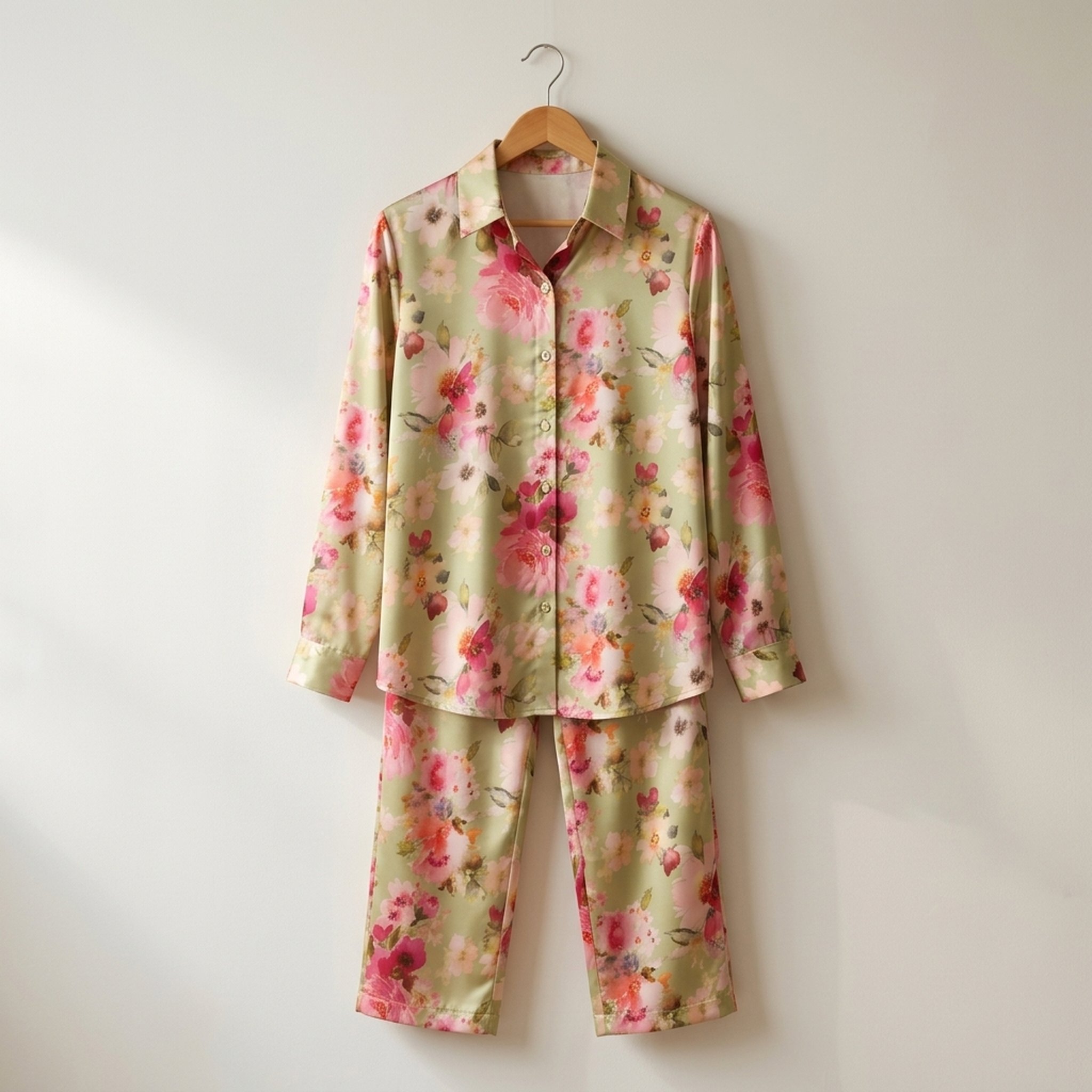 Fablook Women's pure crepe Floral Print co-ord fabric only 2
