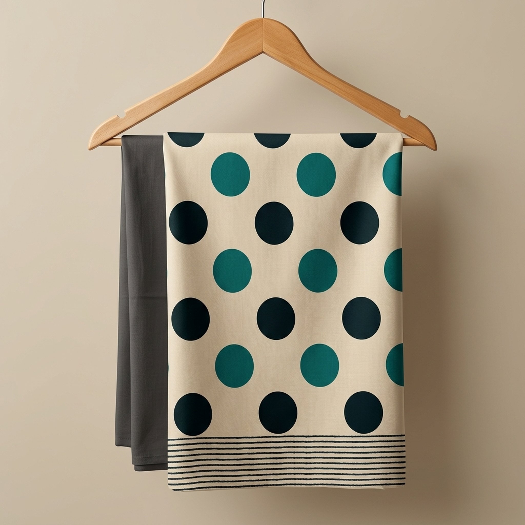 Polka Dot Printed Unstitched Suit Set 3