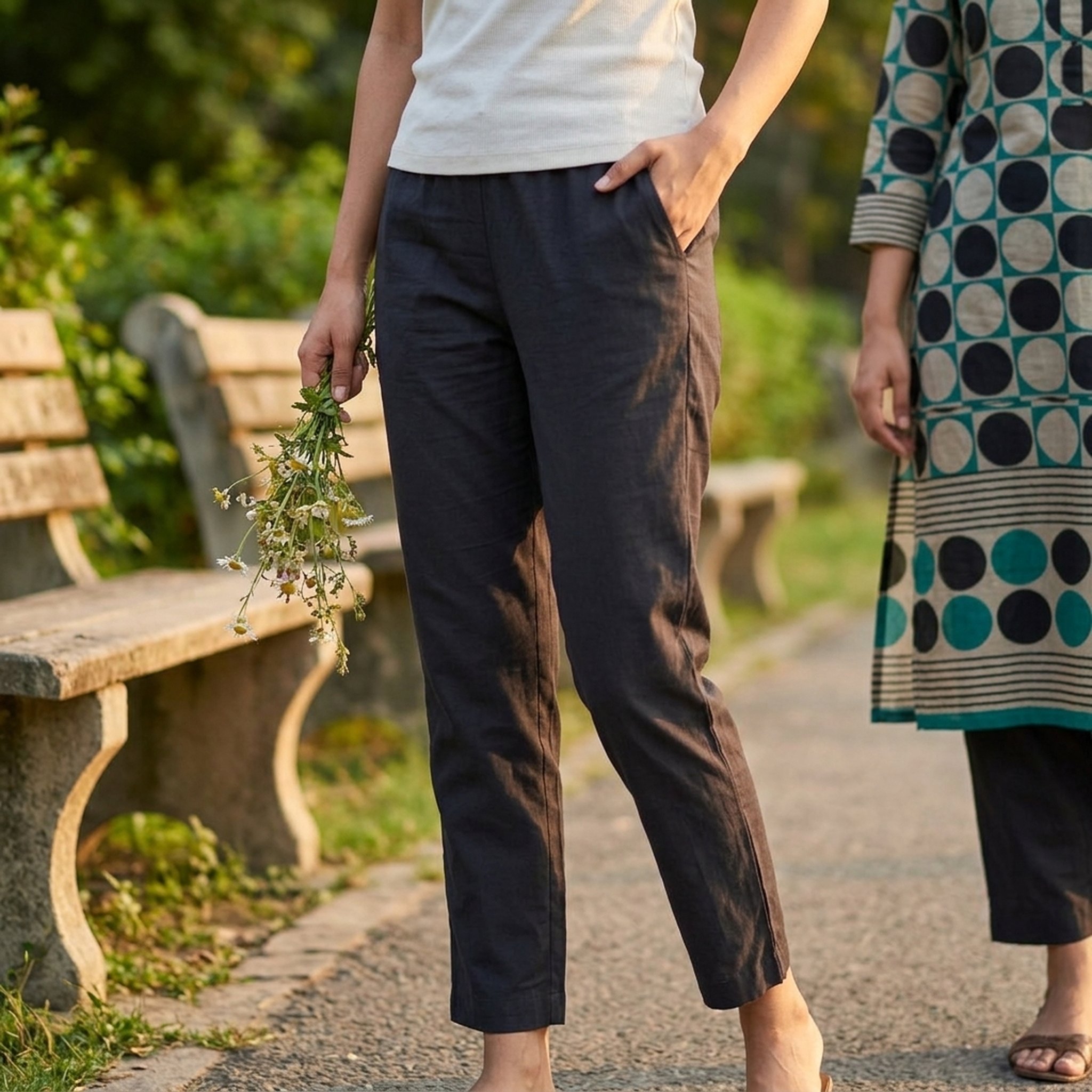 Polka Dot Printed Unstitched Suit Set 5