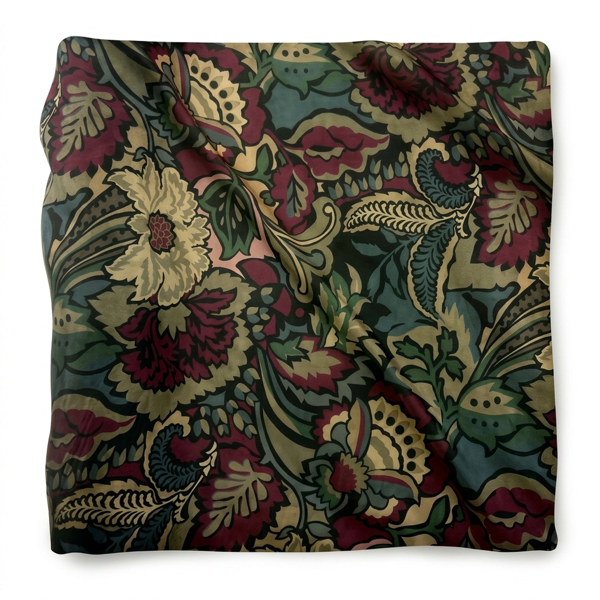 Floral Patterned Soft pure katan silk Digital for shirts,cord sets,sarees 2