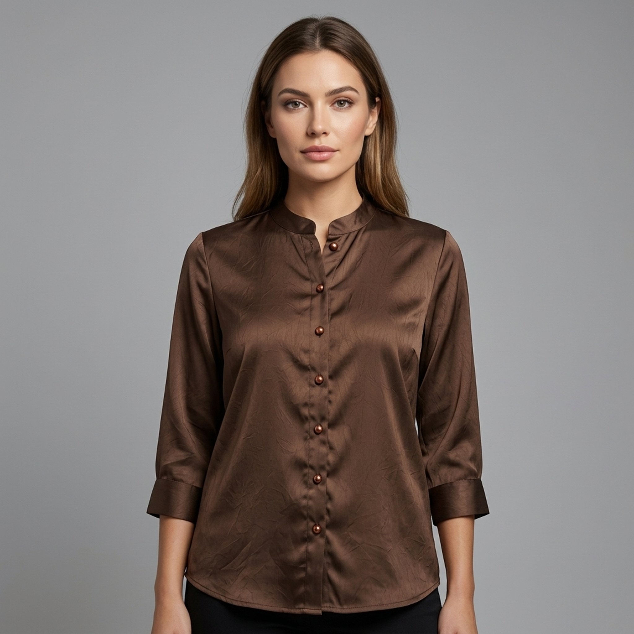 Miss Aura Clothing Store Women's  Satin Shirt
