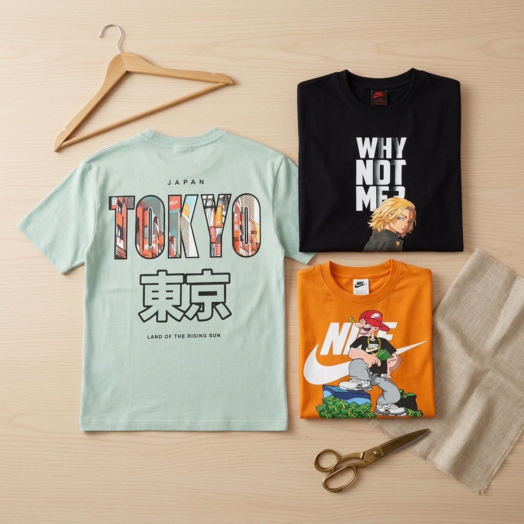 BLESSINGS Men's Graphic Print T-Shirts 4