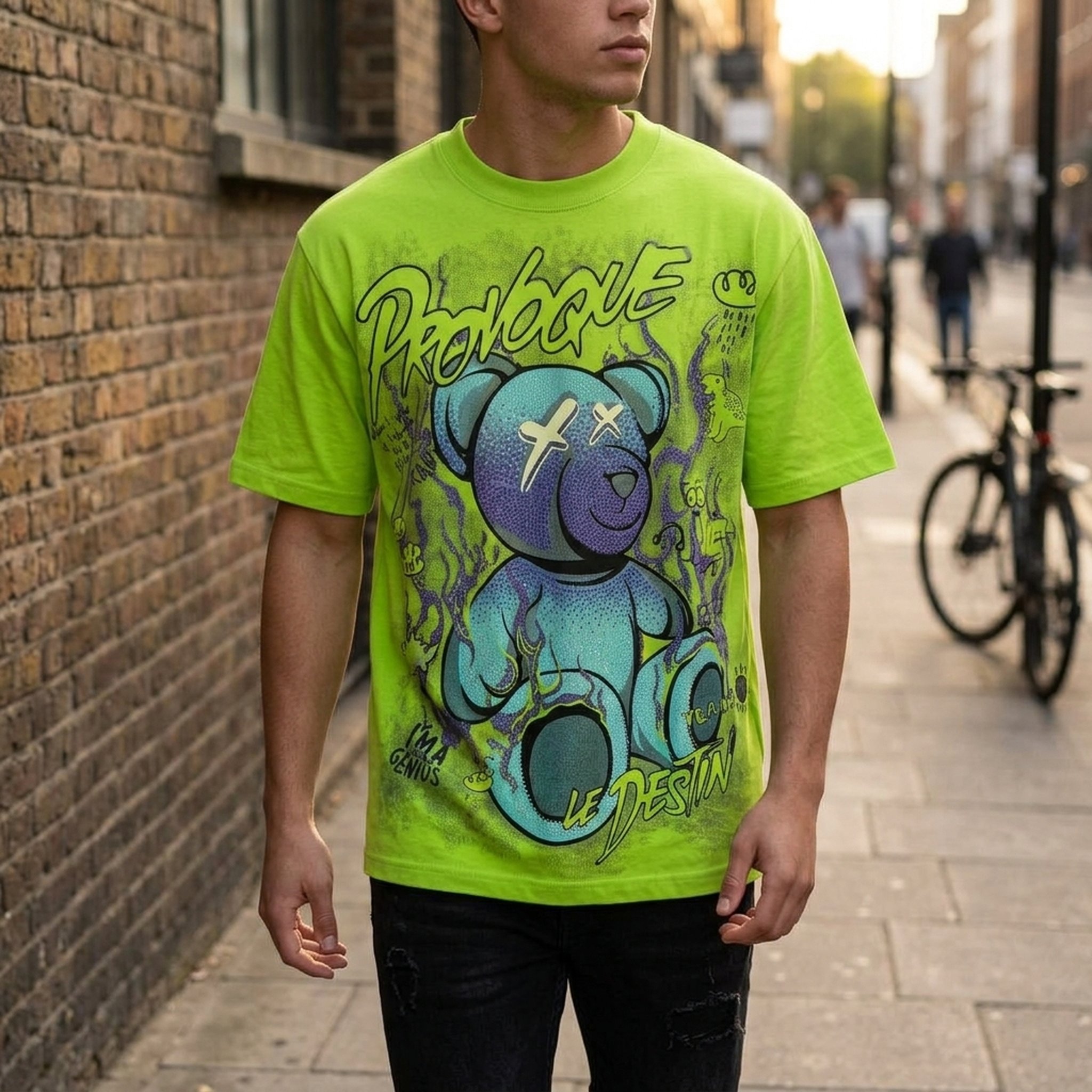 BLESSINGS Men's Graphic Print Short Sleeve T-Shirt 3