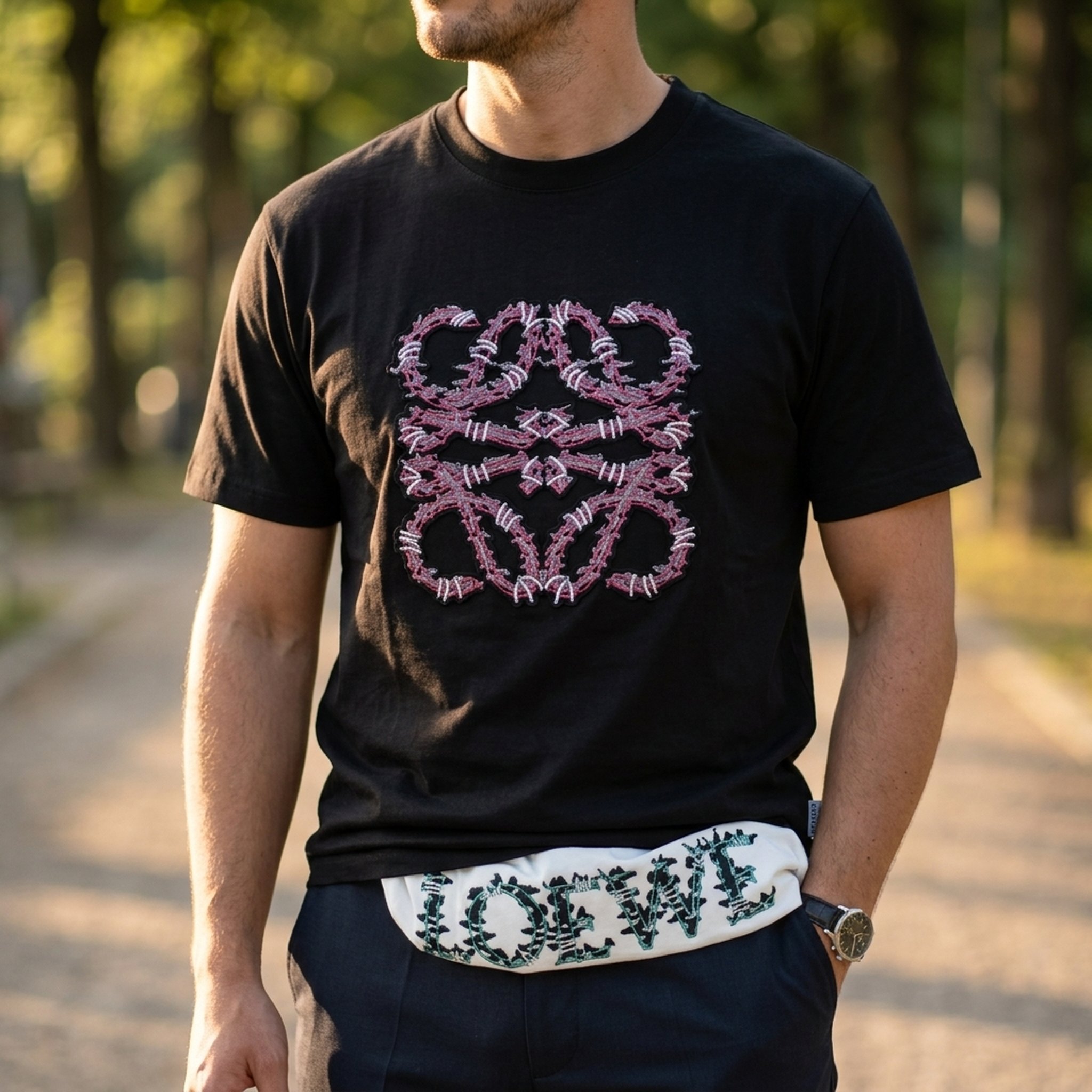 BLESSINGS Men's Graphic Print Round Neck T-Shirt 3