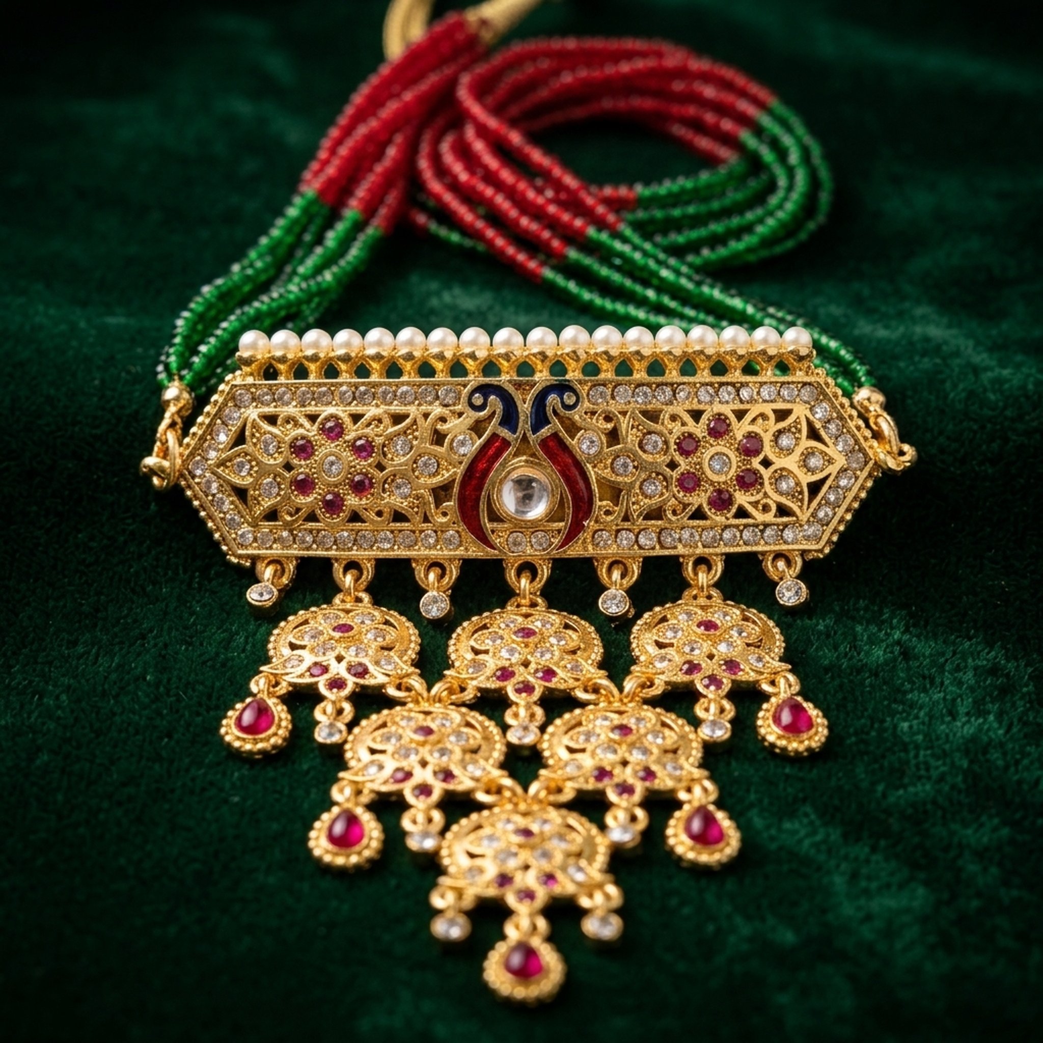 MEU Choices Traditional Kundan Stone Choker Necklace 2
