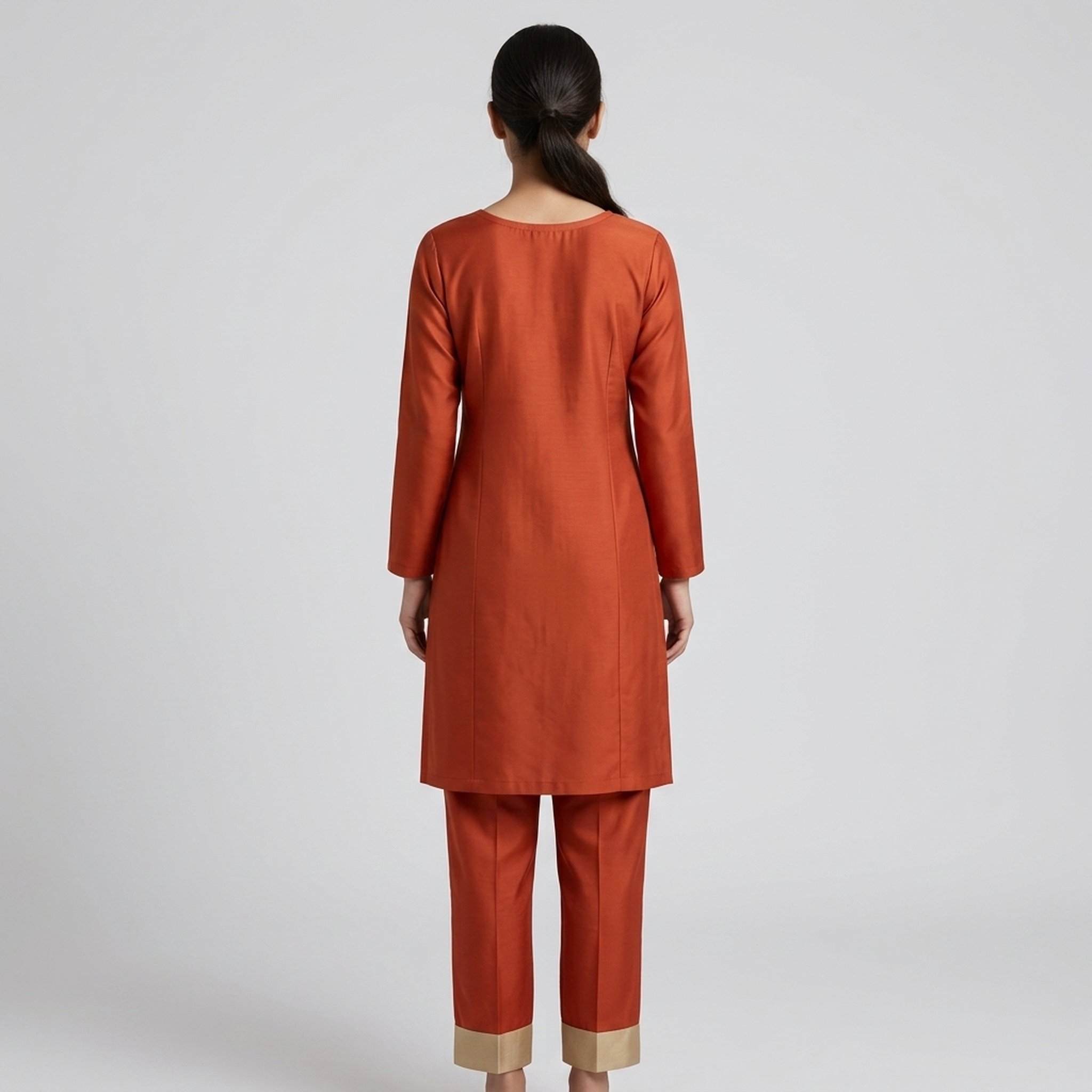 New Riwaz Garments Women's Orange Kurta Set 2