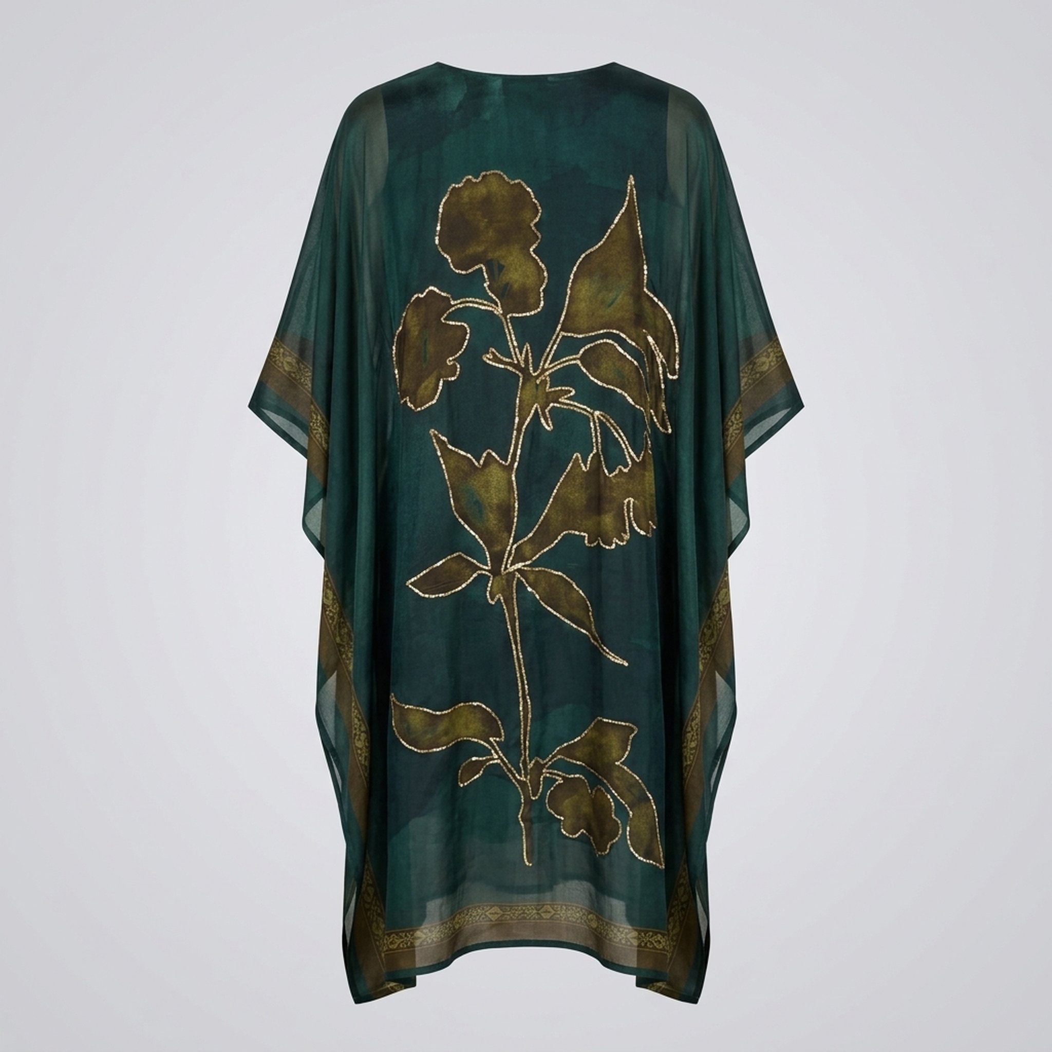 New Riwaz Garments Green Floral Print Kaftan 2