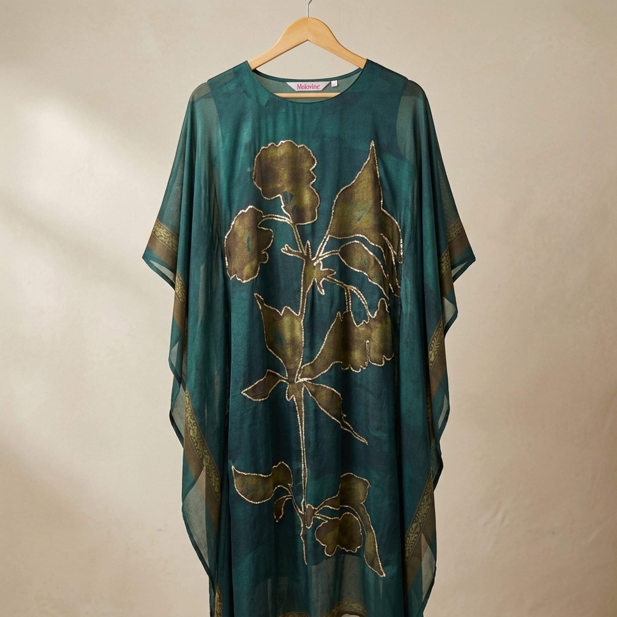New Riwaz Garments Green Floral Print Kaftan 3