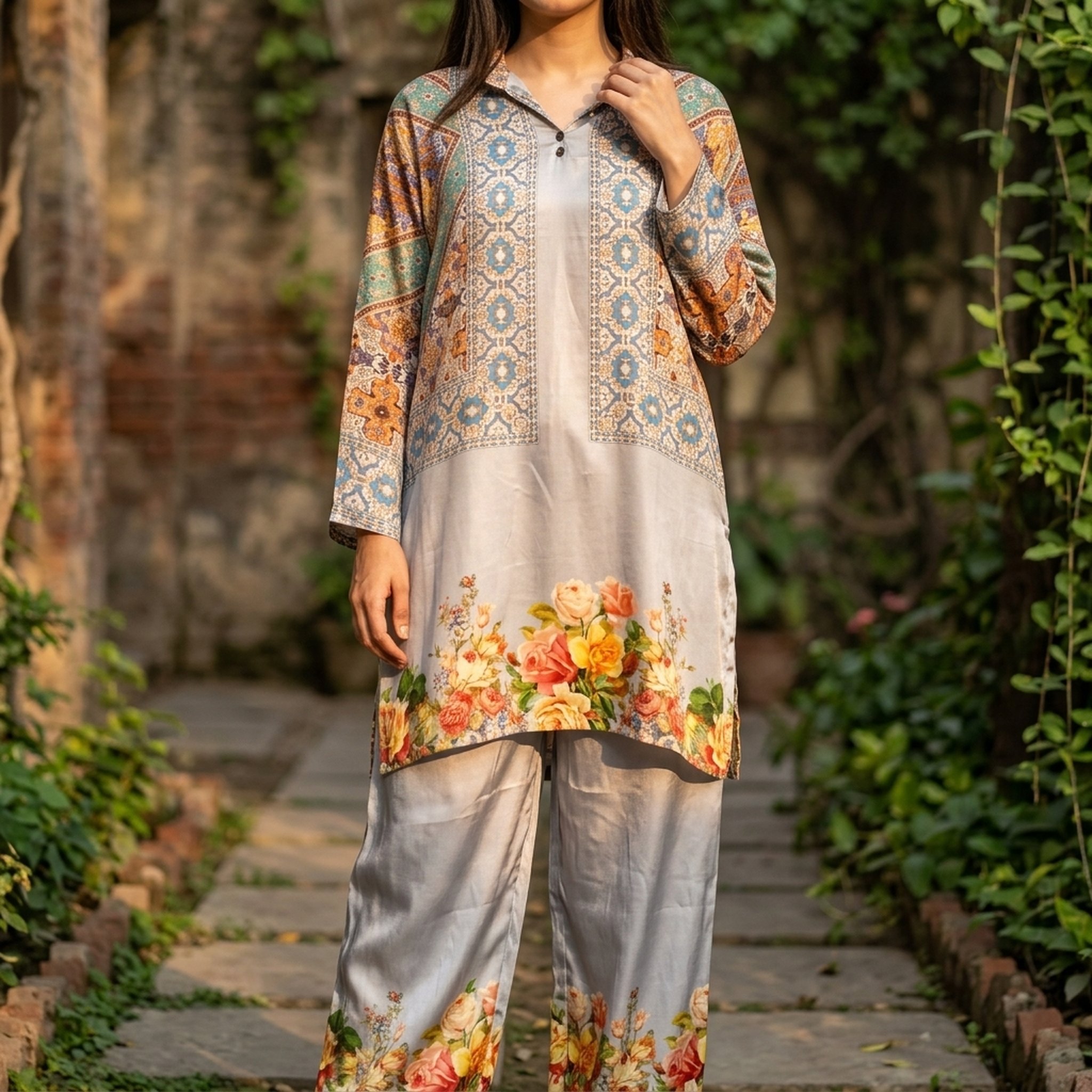 Crepe cort set 3