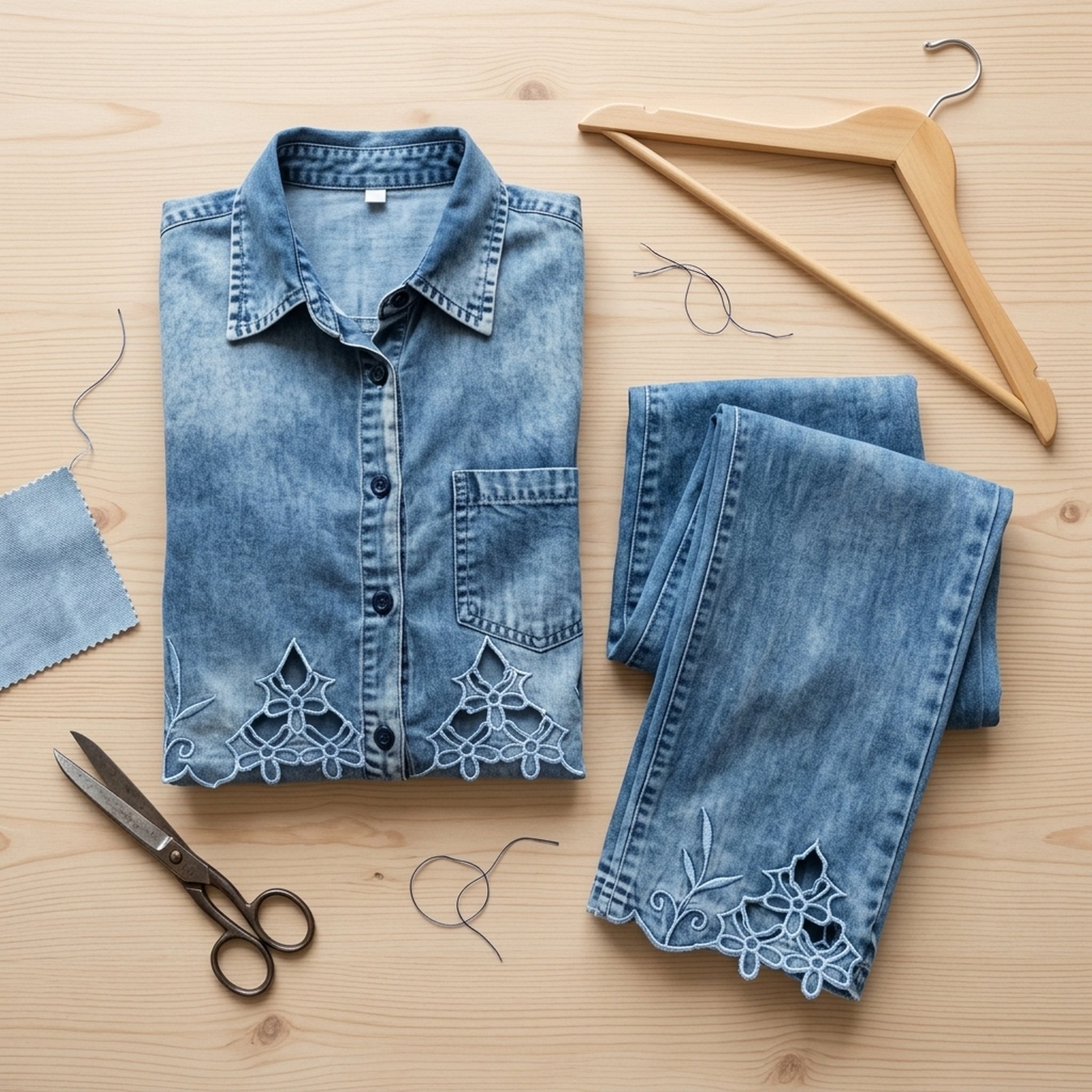 Style fit Women's Acid Wash Denim Co-ord Set 4