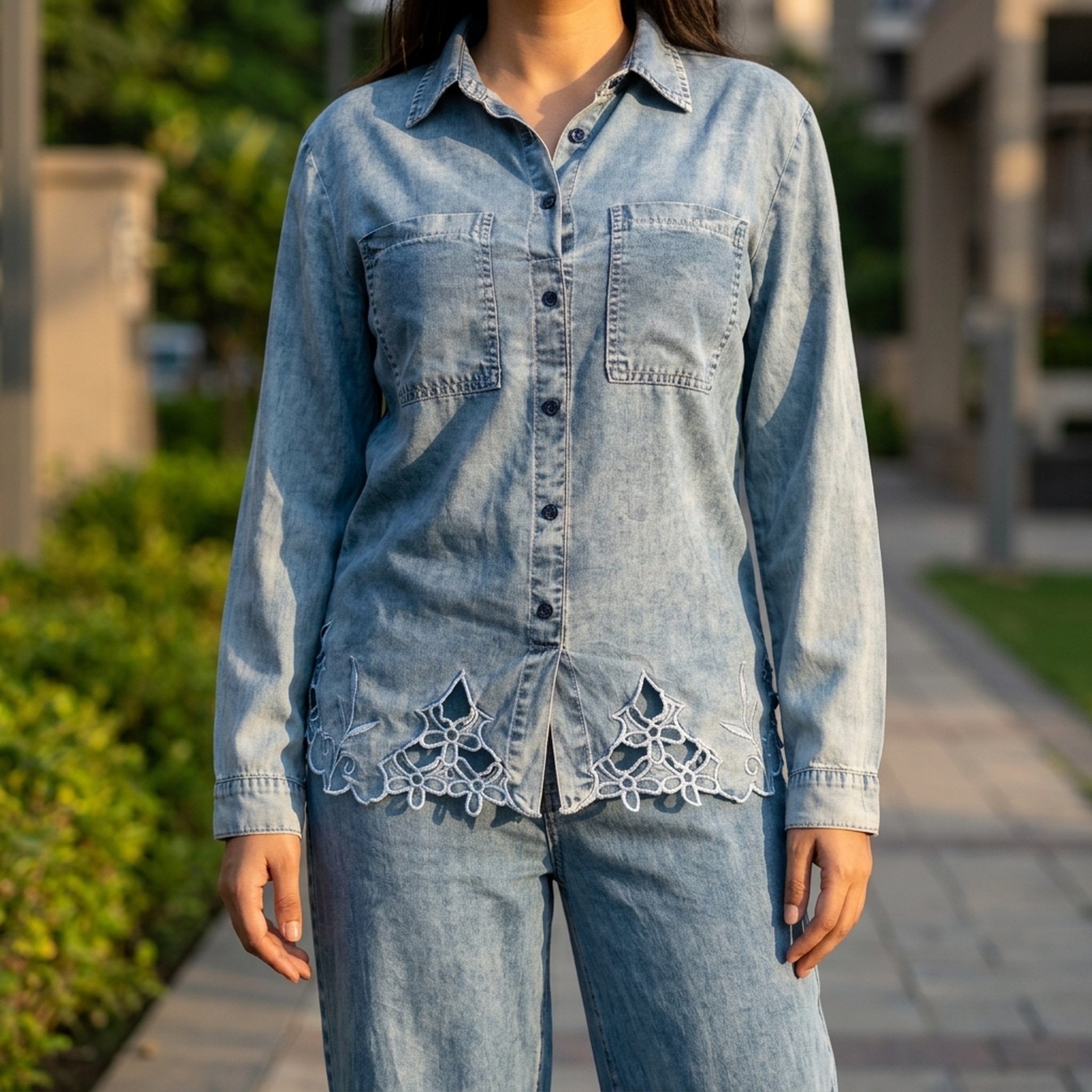 Style fit Women's Acid Wash Denim Co-ord Set 5