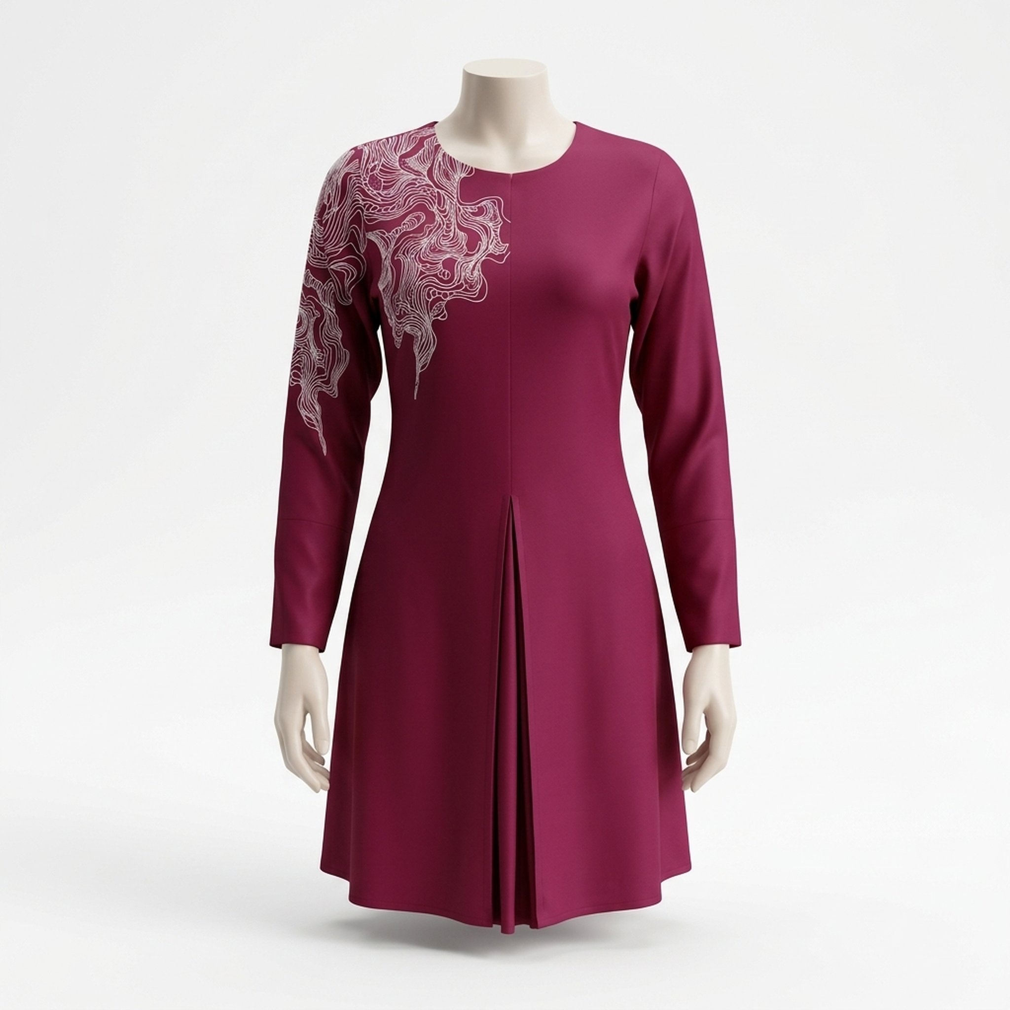 Style fit Women's Embroidered Maroon Tunic and Trousers 2