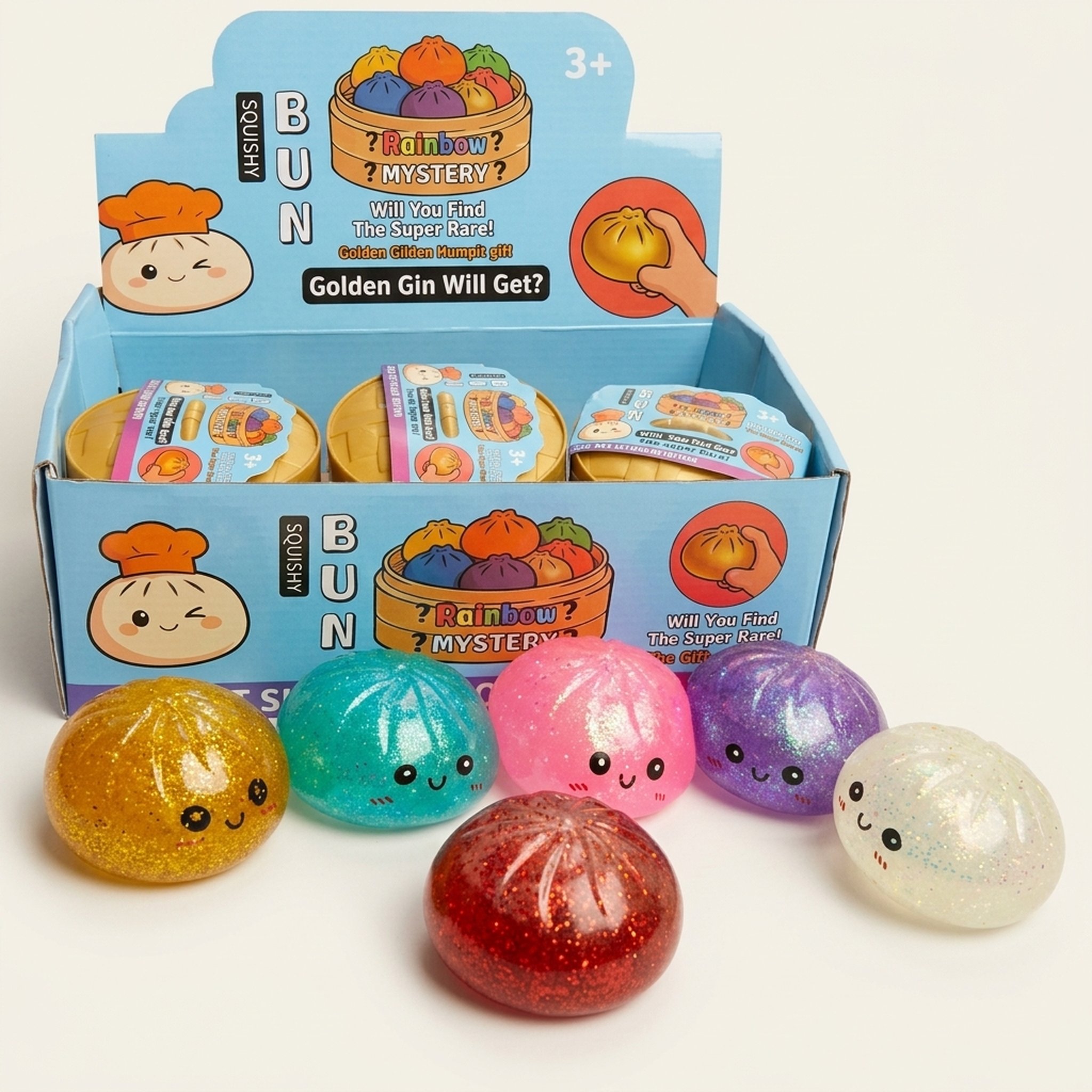 Kanha Toys & Gift Gallery Glittery Squishy Mystery Bun Toys 4