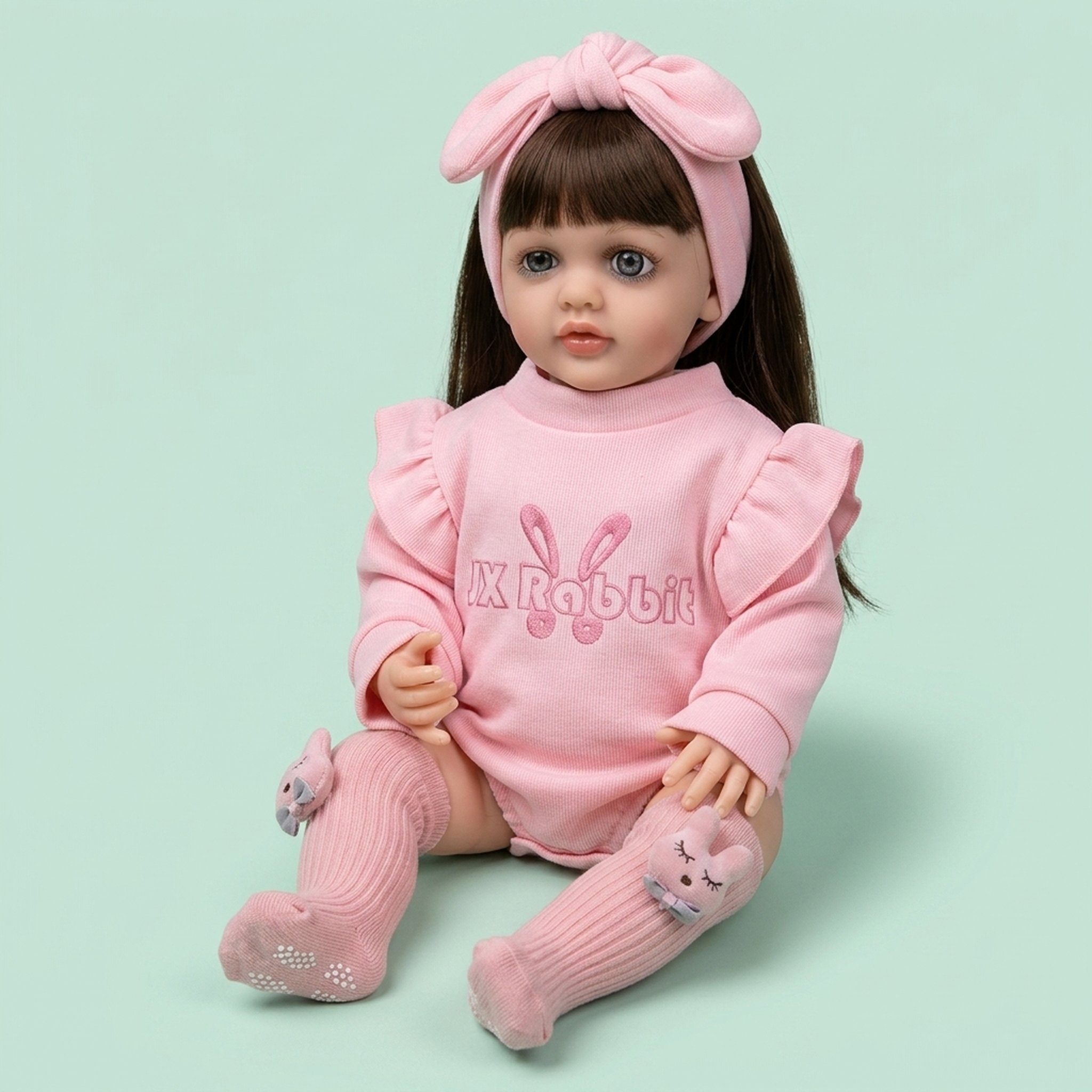 Kanha Toys & Gift Gallery Lifelike Baby Doll with Pink Outfit 4