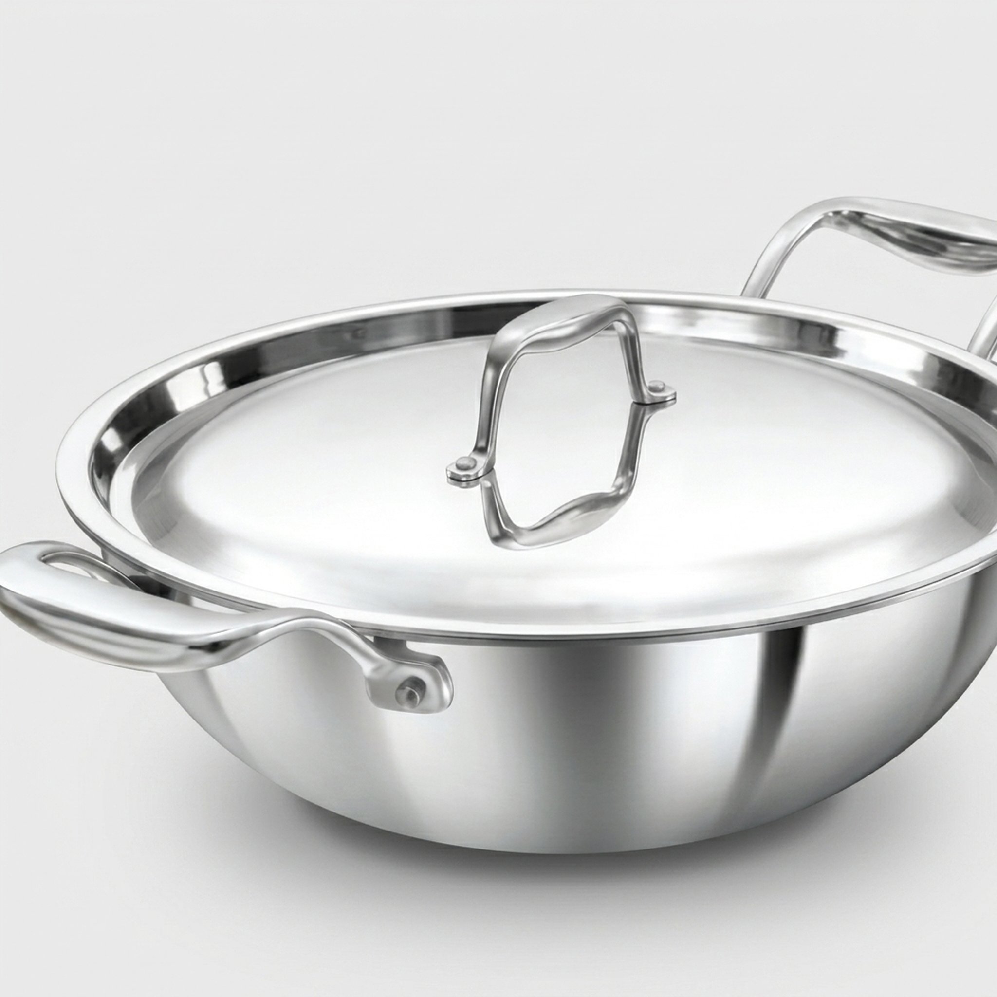 Mahavir Crockery Stainless Steel Cooking Pot with Lid 4