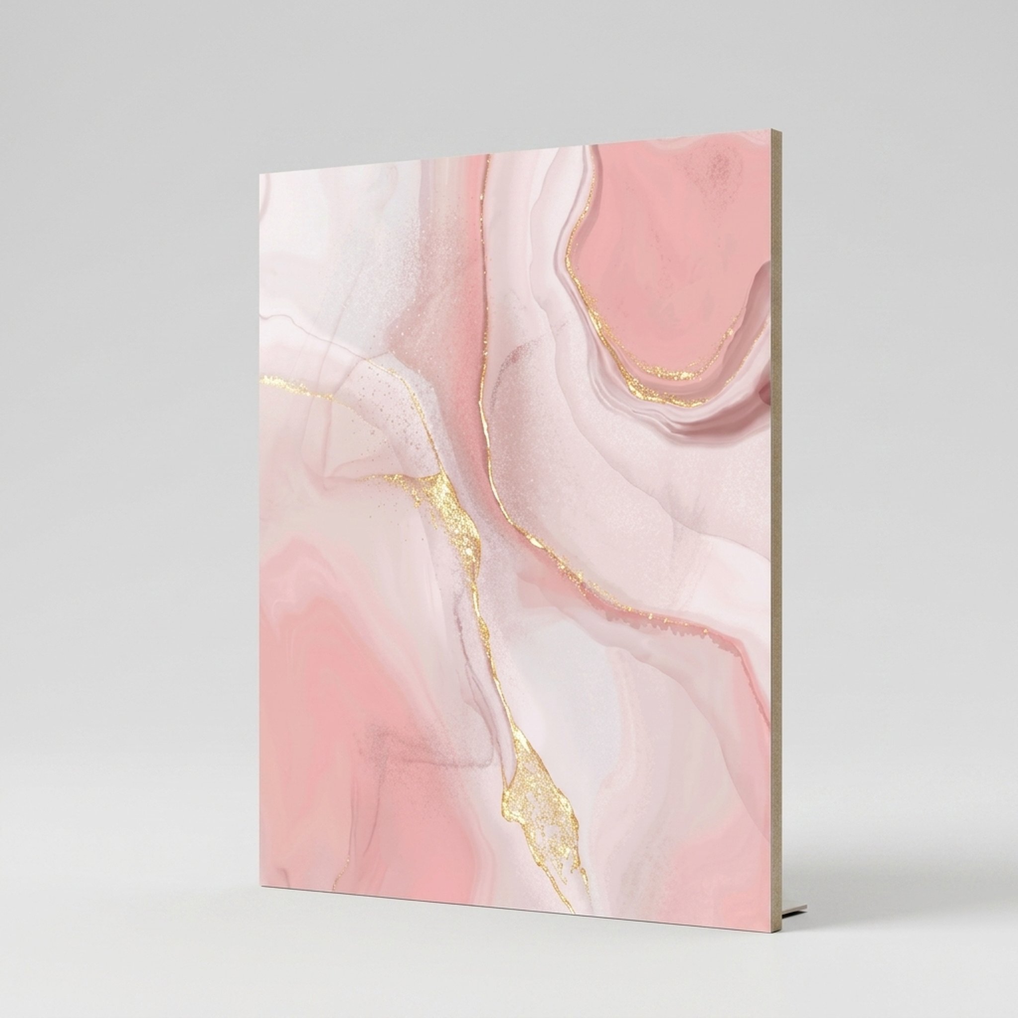 GURU JI DECOR AND ELECTRICAL Pink Gold Abstract Marble Wall Panel 3