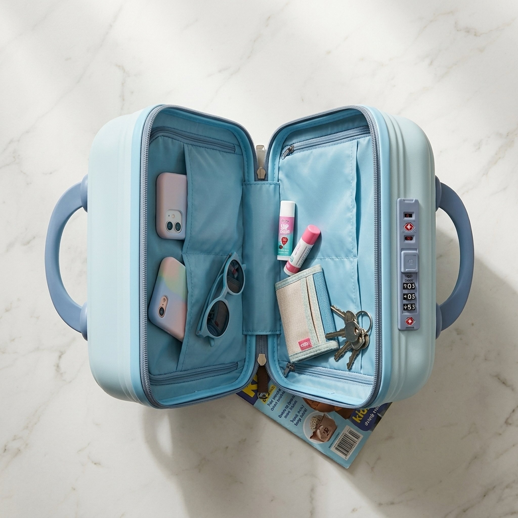 Kanha Toys & Gift Gallery Light Blue Hard Shell Vanity Case 3