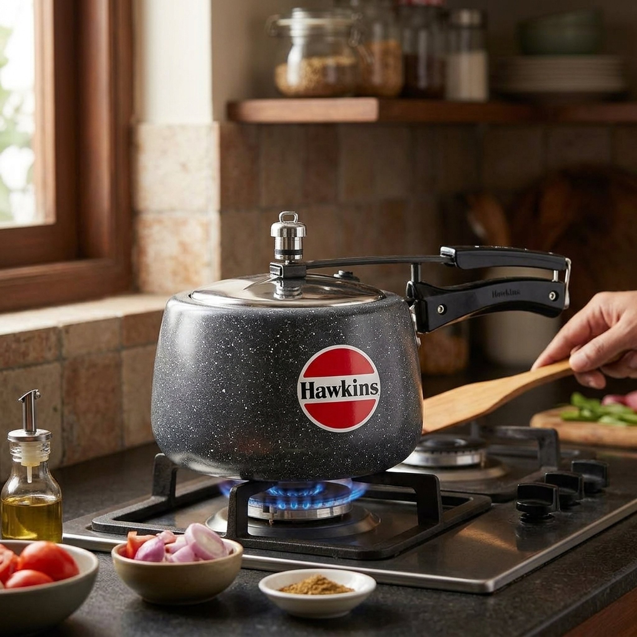 Hawkins Ceramic Coated Handi Pressure Cooker