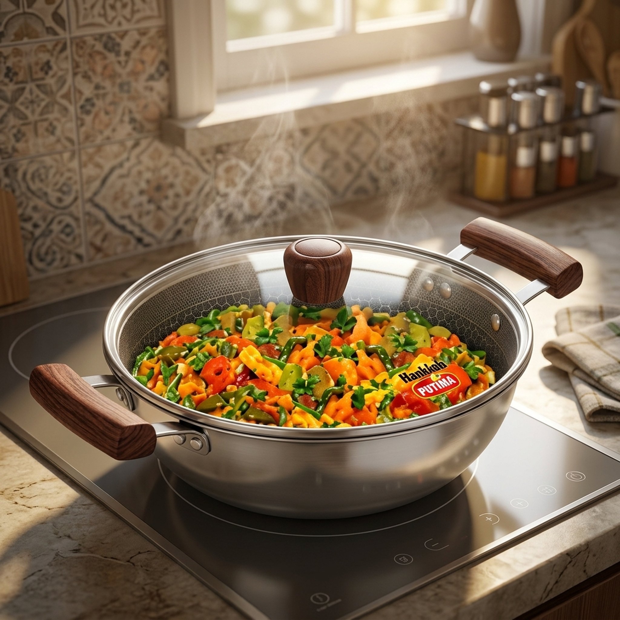 Hawkins Stainless Steel Kadhai with Glass Lid