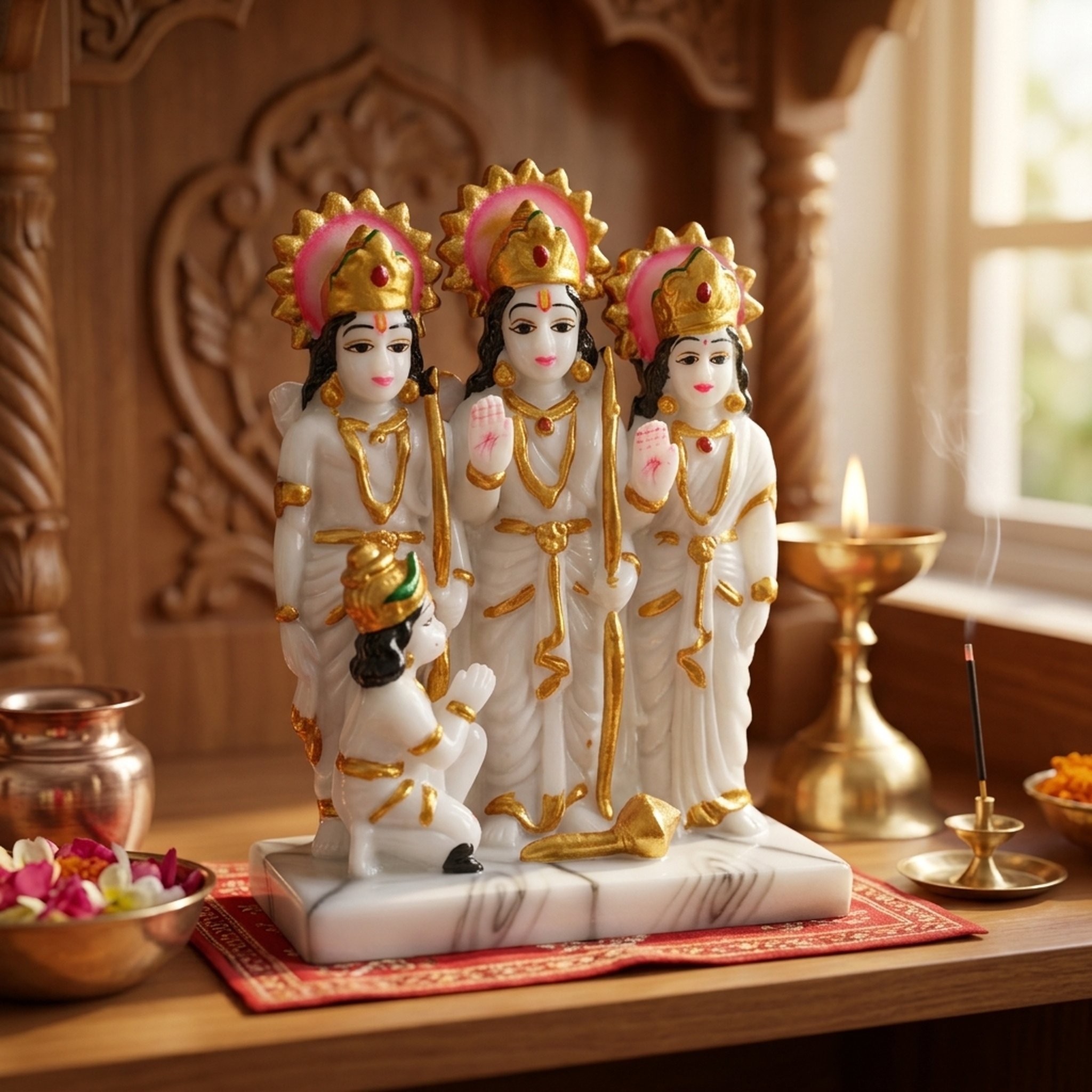White Marble Ram Darbar Idol
