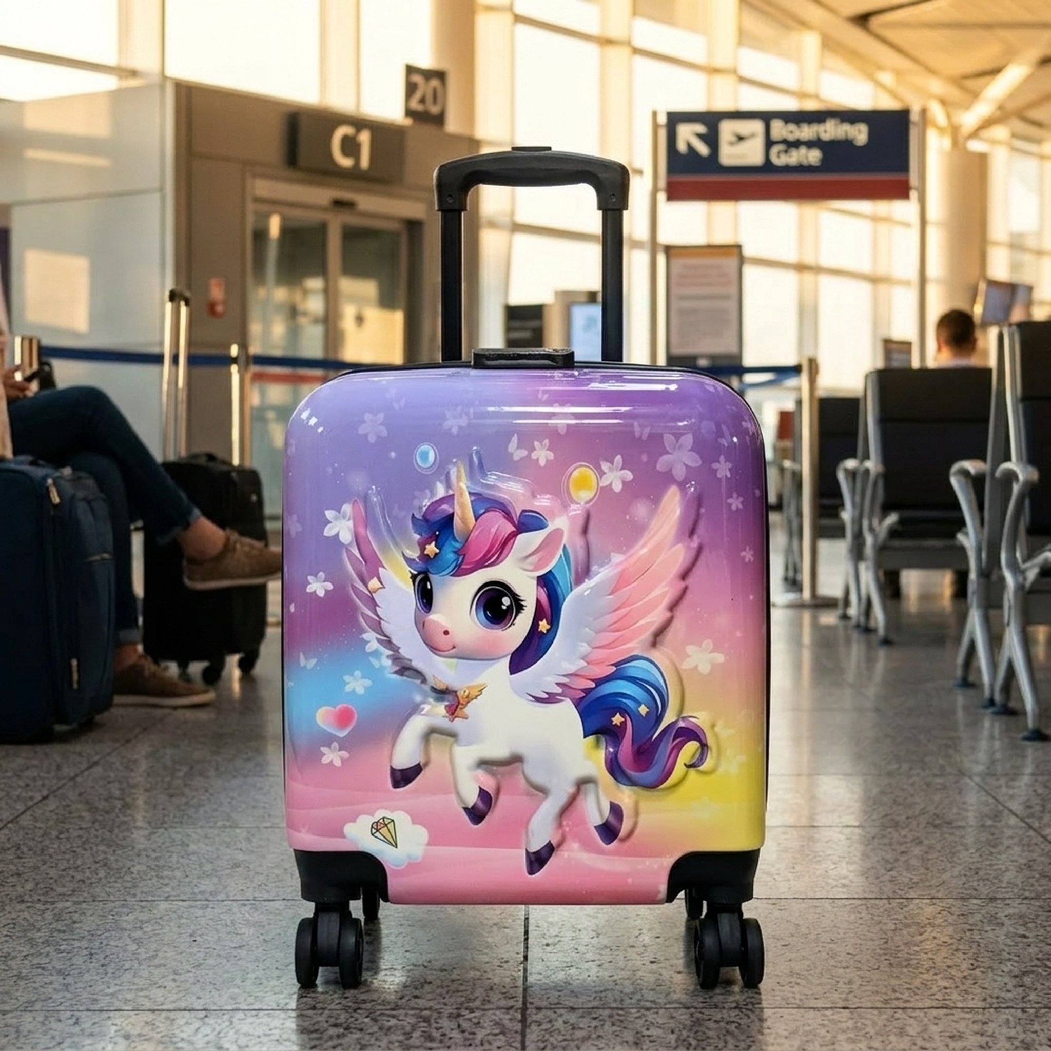 Kanha Toys & Gift Gallery Kids' Unicorn Hard Shell Trolley Bag