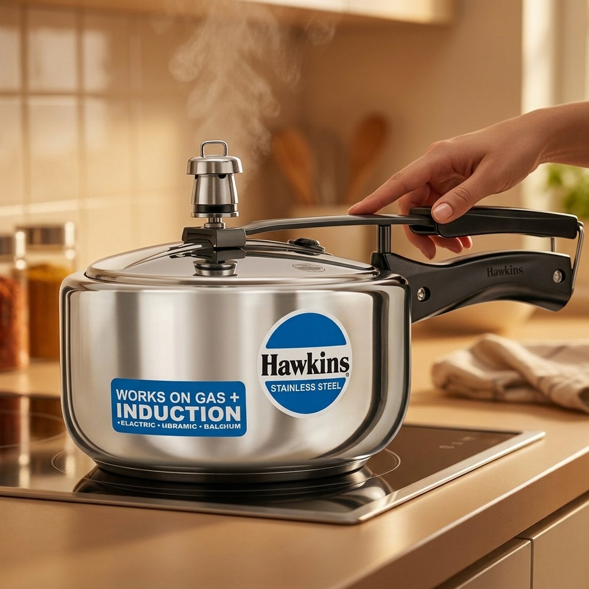 Stainless Steel Induction Pressure Cooker