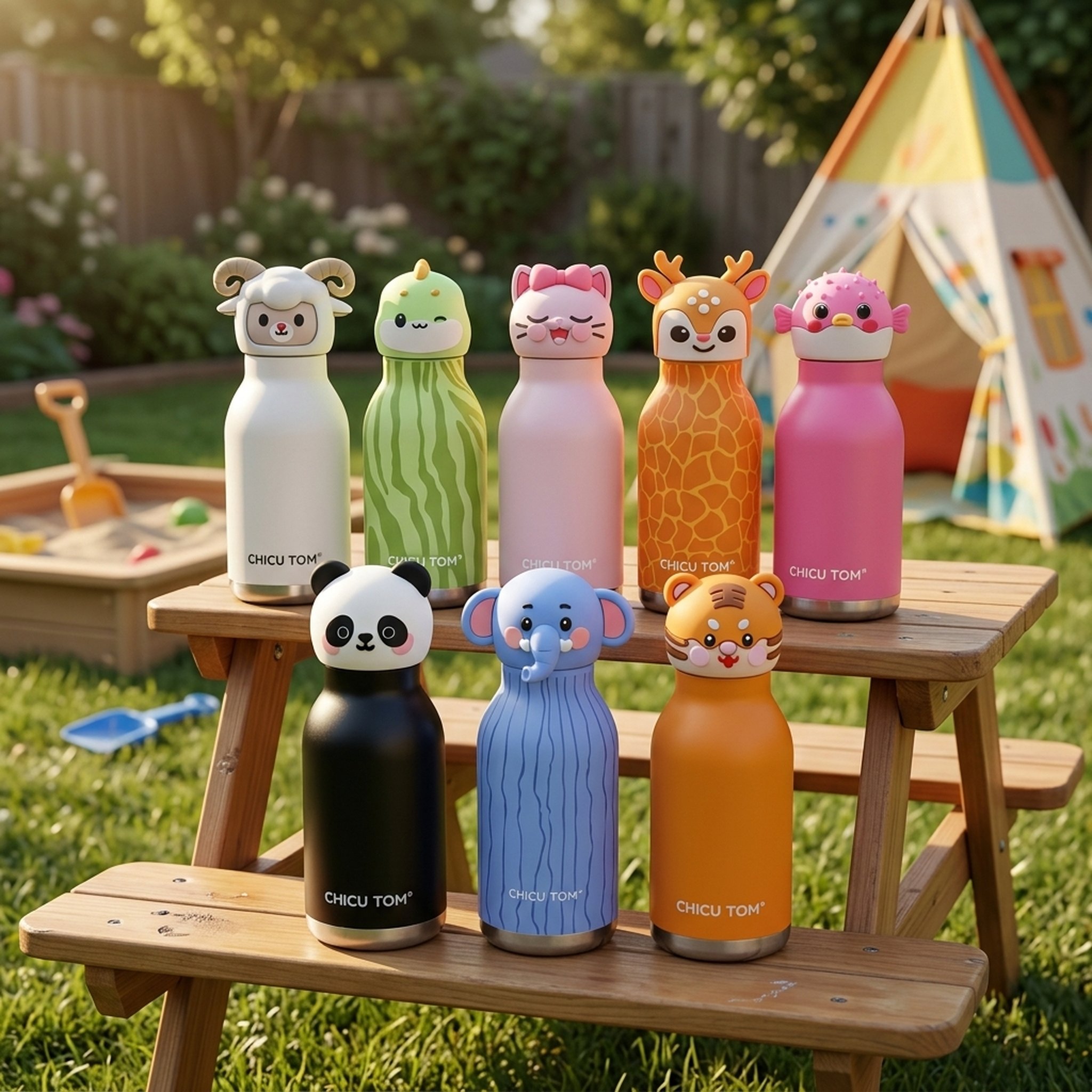 Kanha Toys & Gift Gallery Kids Animal Theme Water Bottles