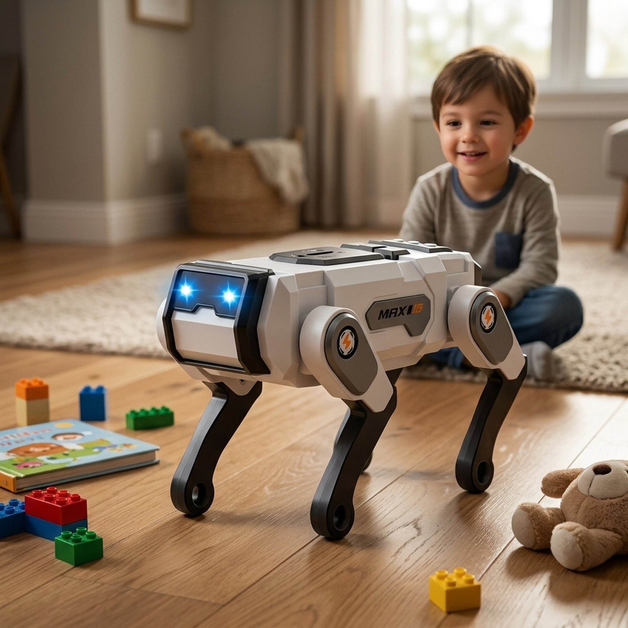 Kanha Toys & Gift Gallery White and Black Interactive Robot Pet Toy