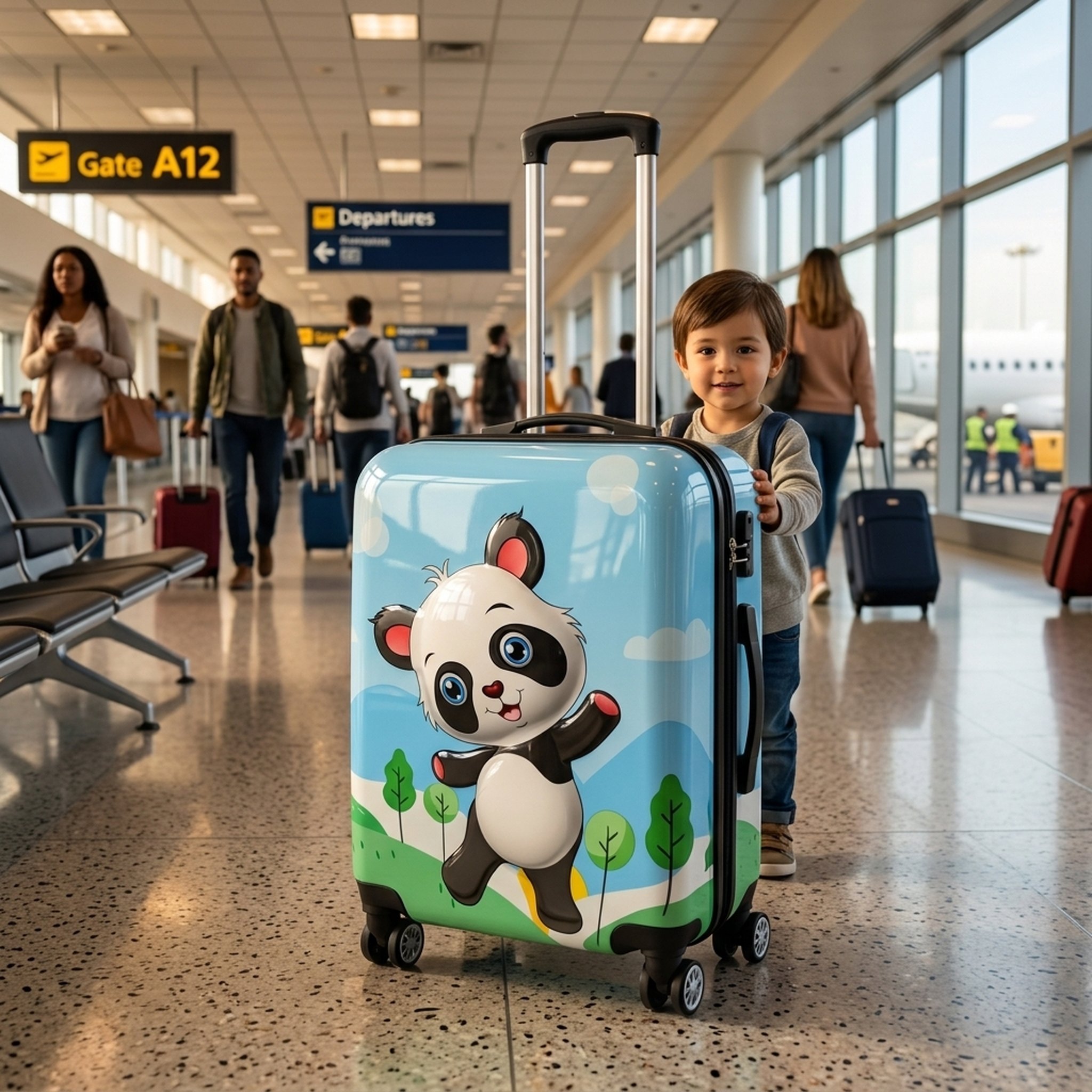 Kanha Toys & Gift Gallery Children's Panda Hard Shell Suitcase