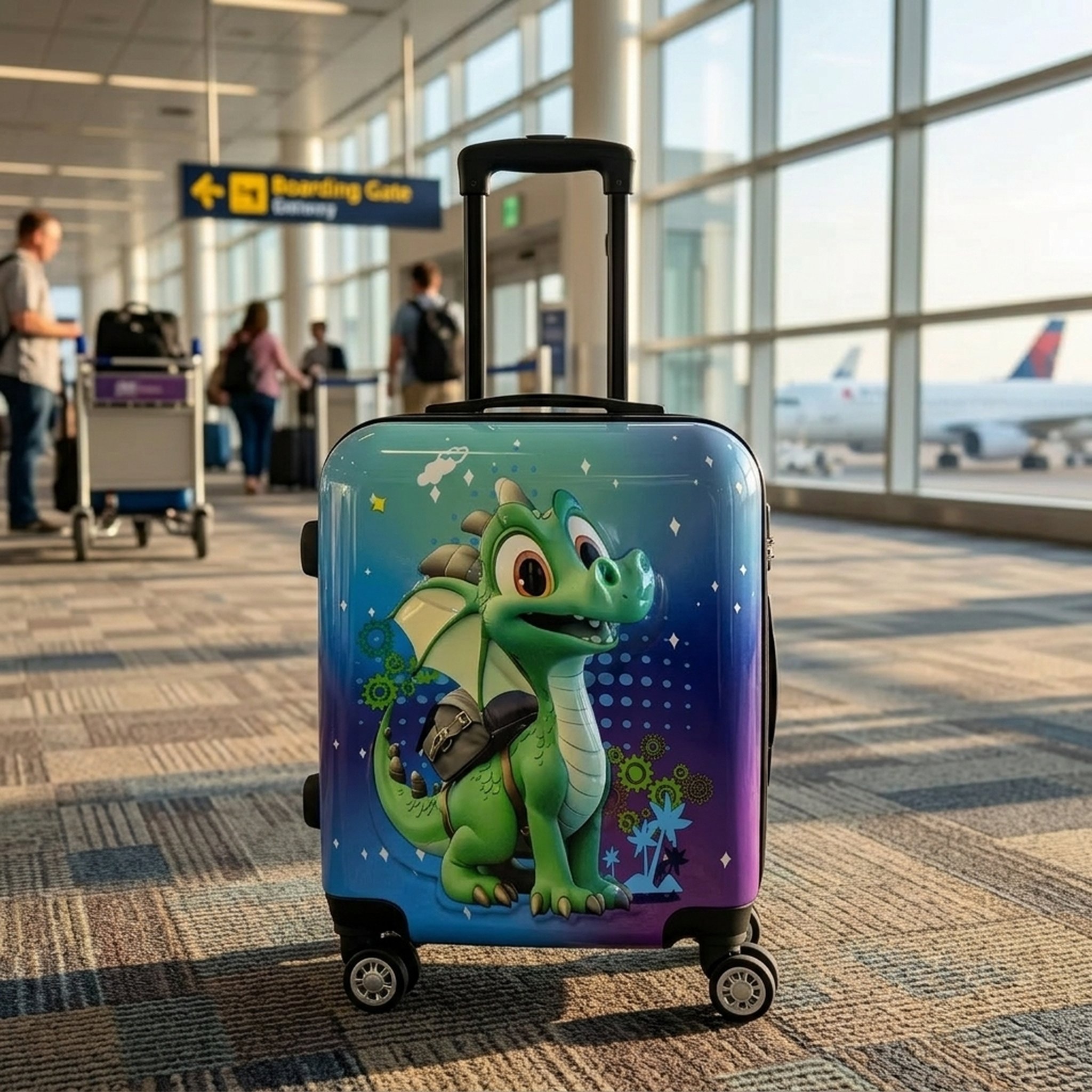 Kanha Toys & Gift Gallery Kids' Dragon Hard Shell Trolley Bag