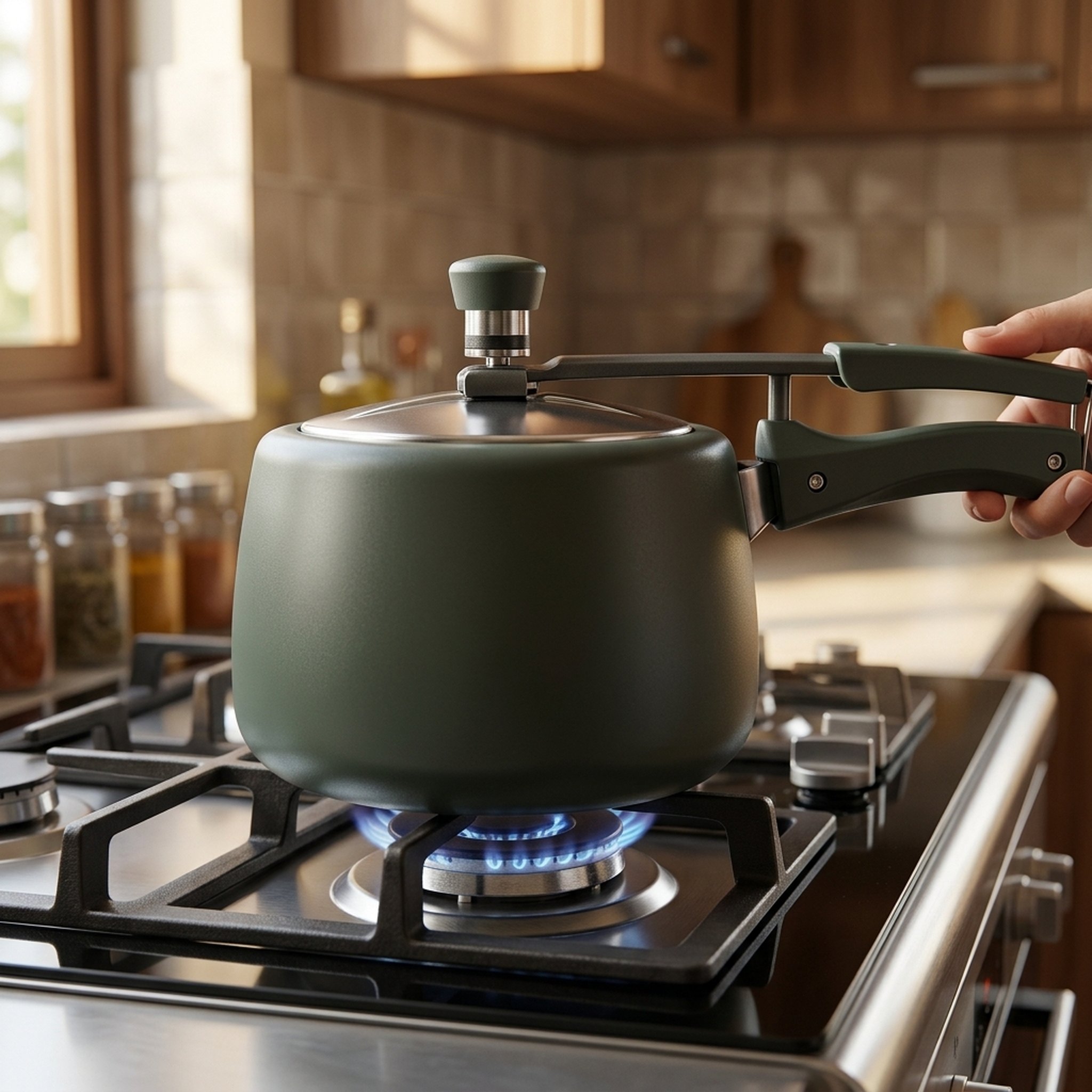 Olive Green Pressure Cooker