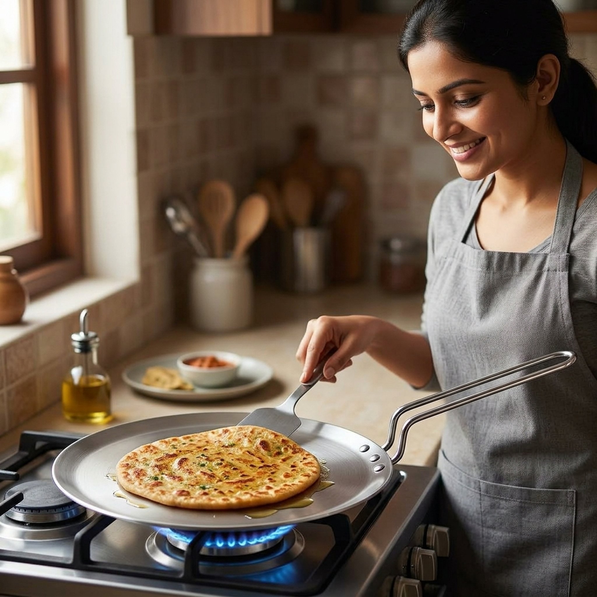 Hawkins Stainless Steel Flat Cooking Tawa