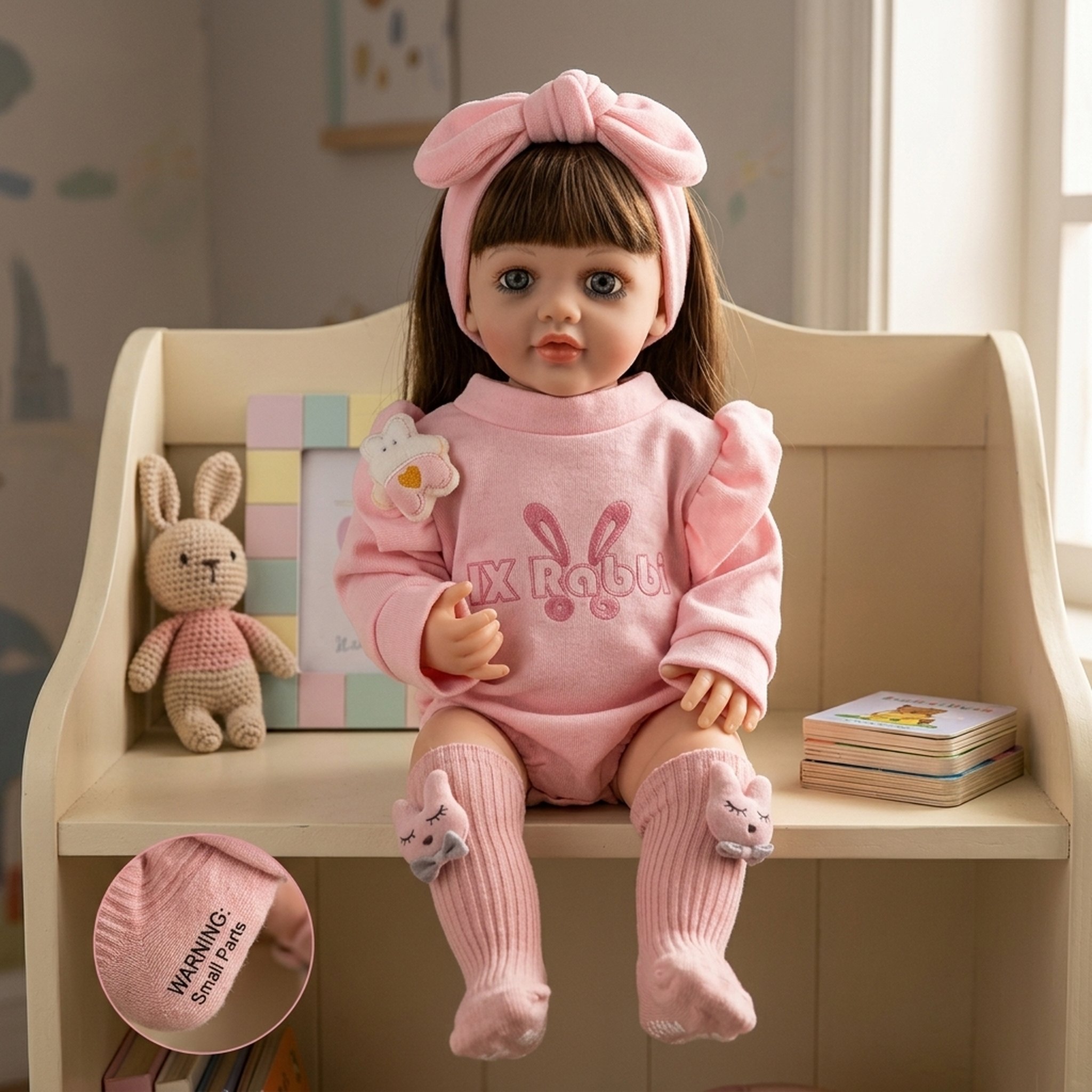 Kanha Toys & Gift Gallery Lifelike Baby Doll with Pink Outfit