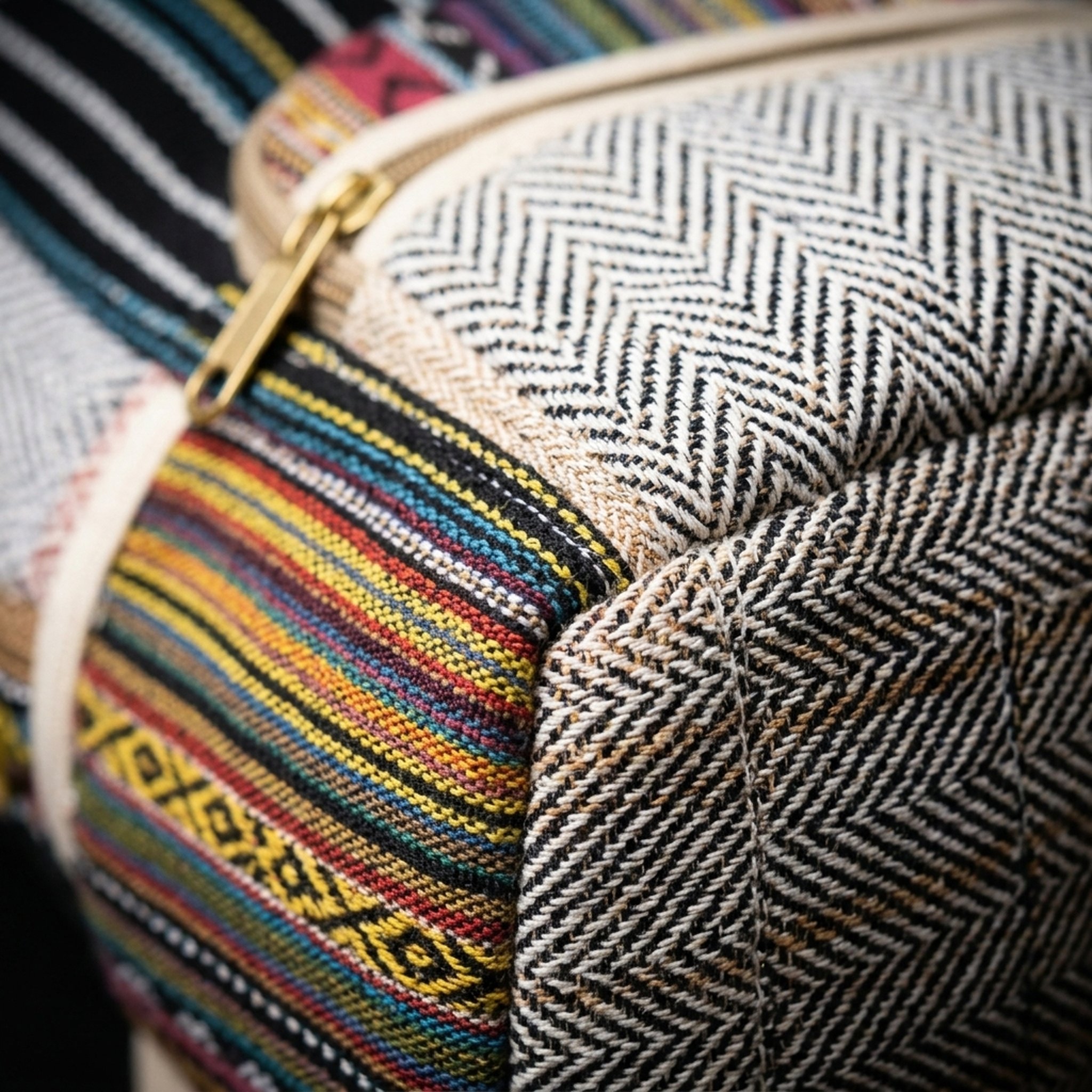 DCZ Multicolored Woven Ethnic Pattern Backpack 3