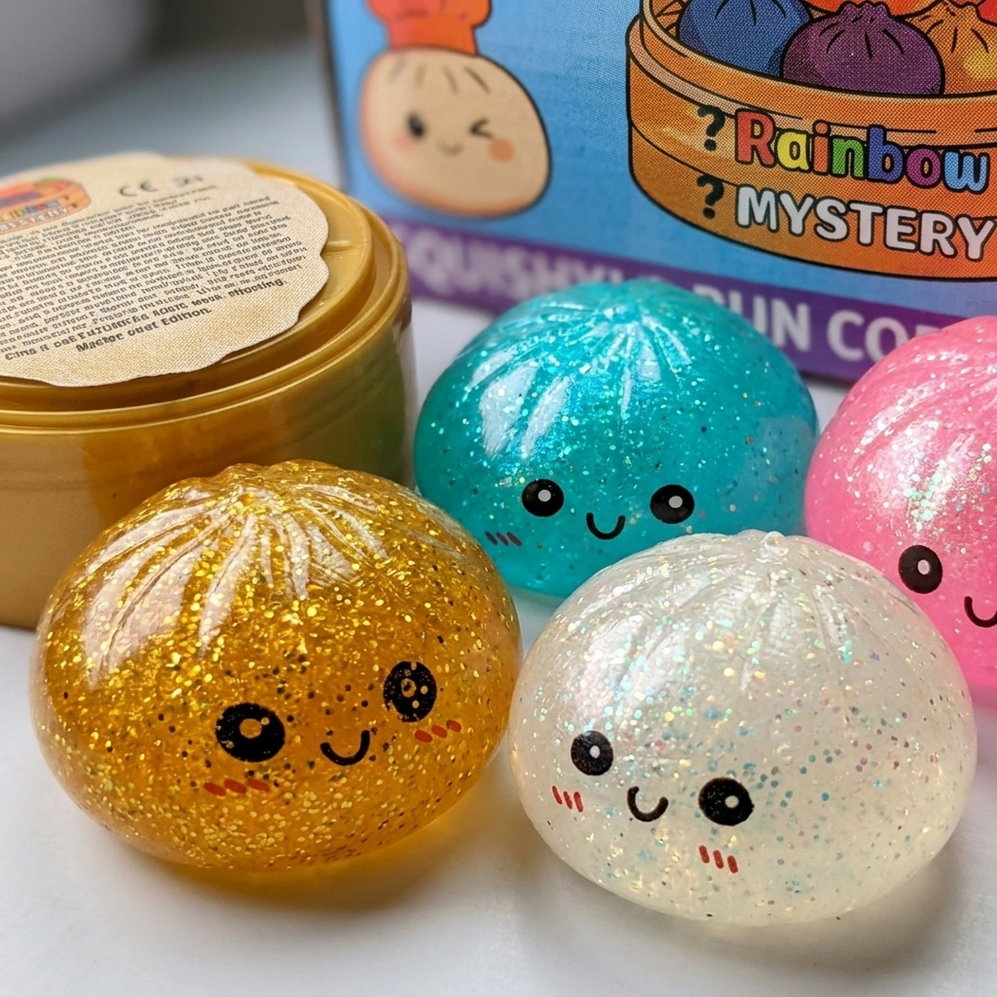 Kanha Toys & Gift Gallery Glittery Squishy Mystery Bun Toys 3