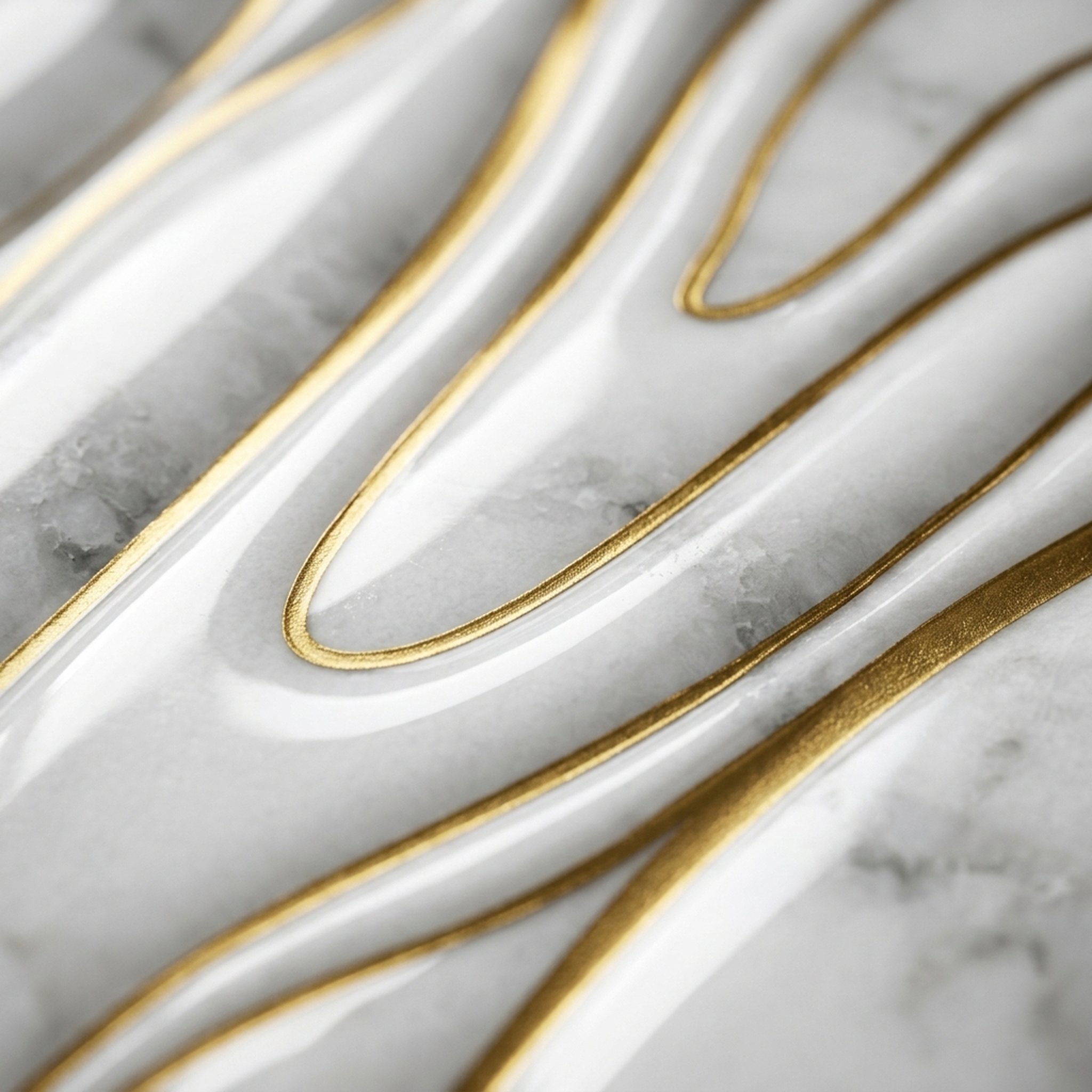 GURU JI DECOR AND ELECTRICAL Luxury White Gold Textured Wall Panel 3