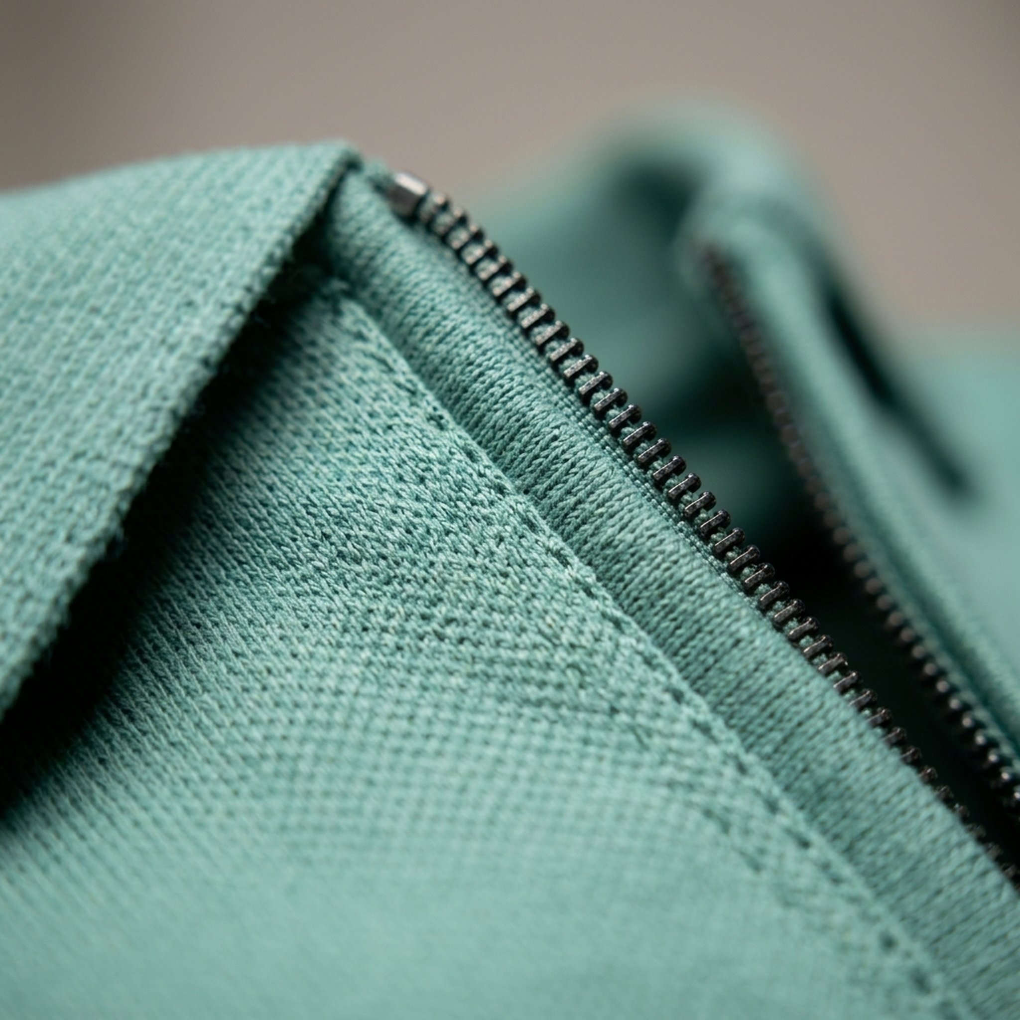 Raj Fashion Men's Solid Green Zipper Polo Shirt 2