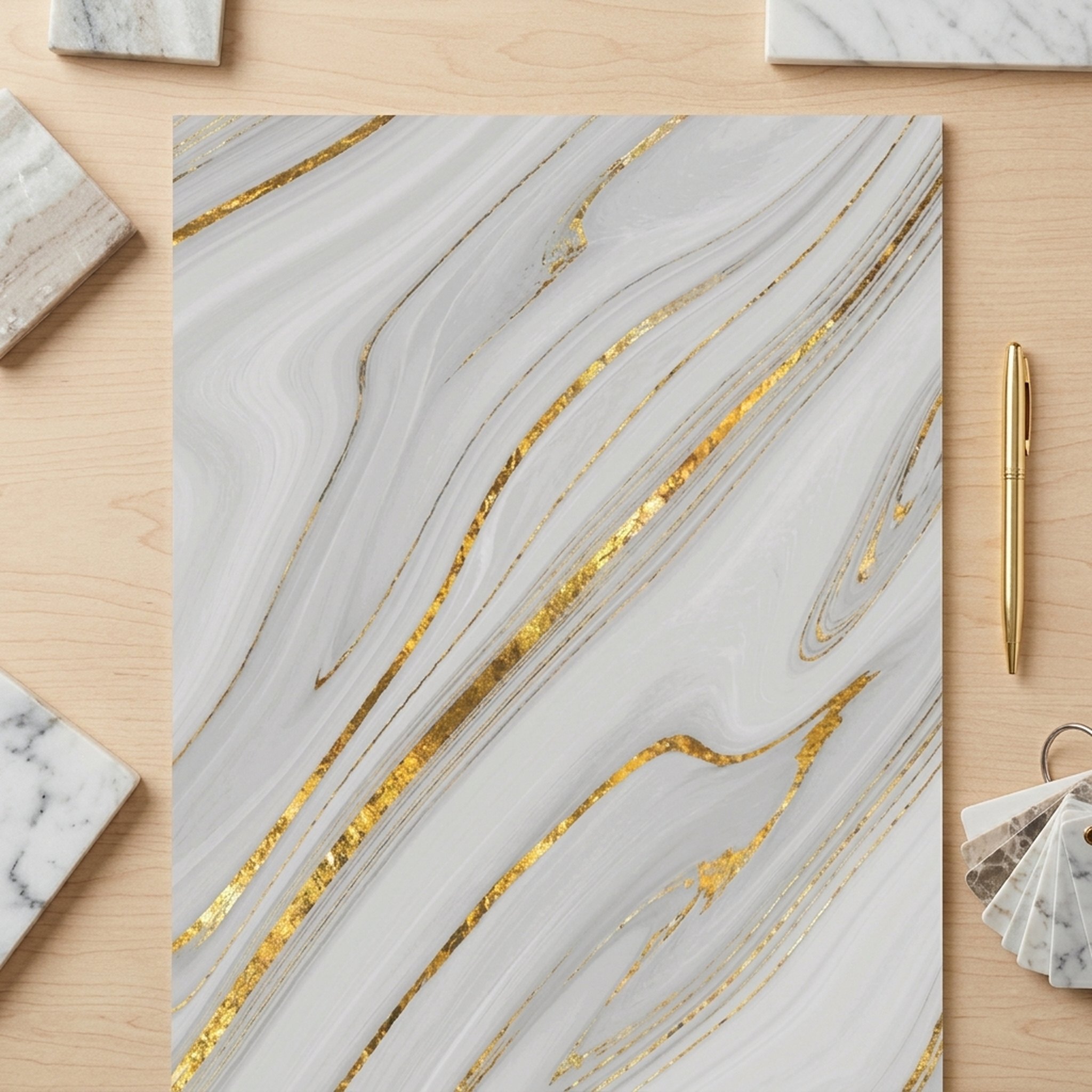 GURU JI DECOR AND ELECTRICAL Grey Marble Gold Vein Wall Panel 5
