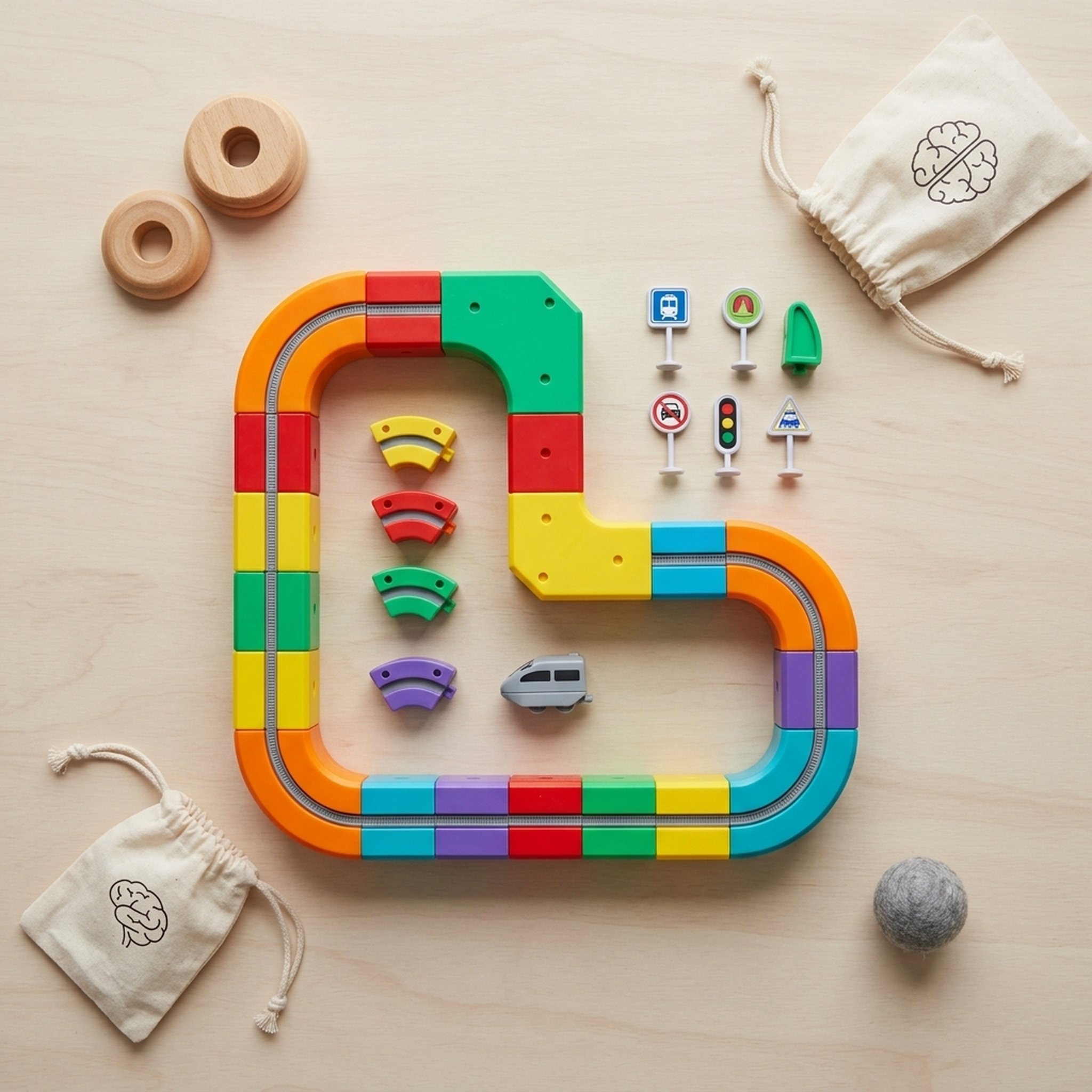 Kanha Toys & Gift Gallery Colorful Magnetic Train Track Set 5