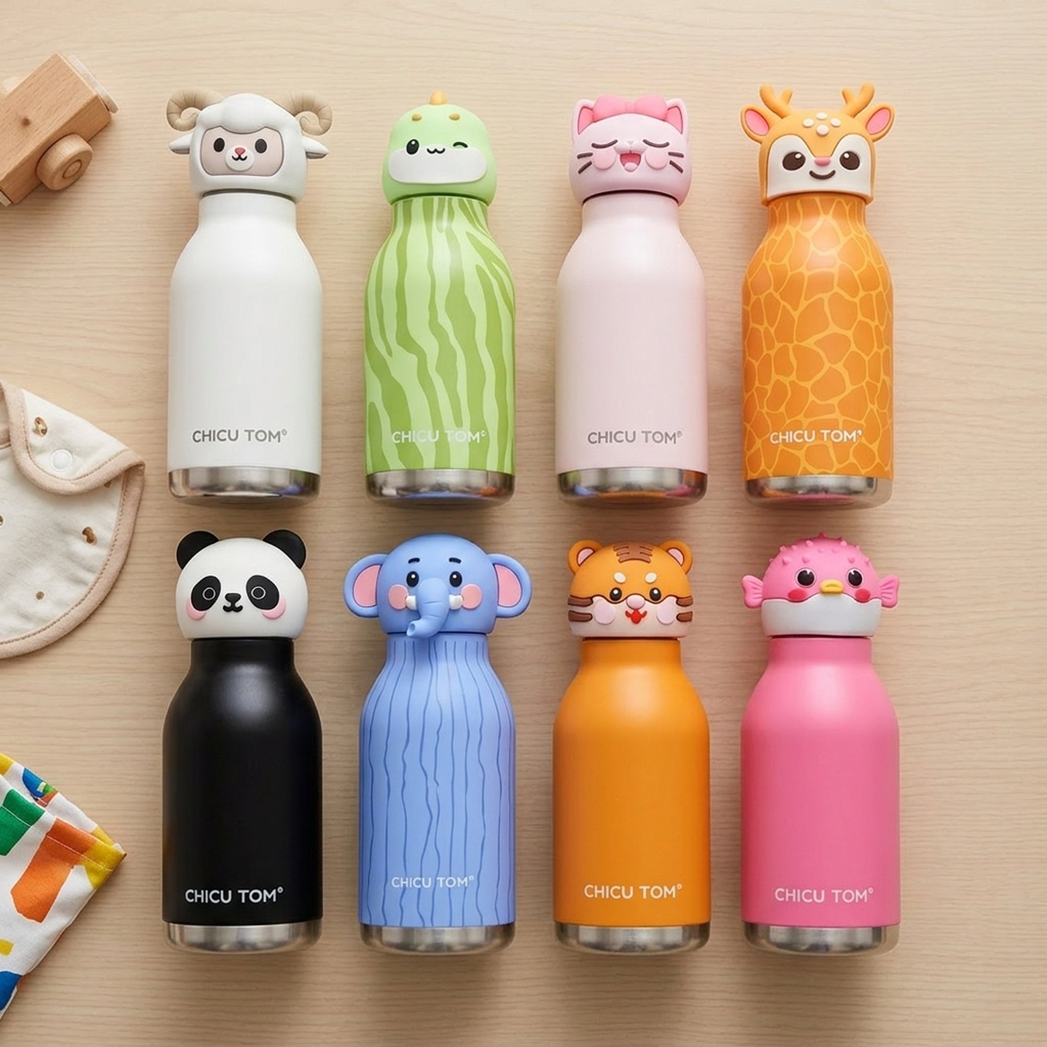 Kanha Toys & Gift Gallery Kids Animal Theme Water Bottles 4
