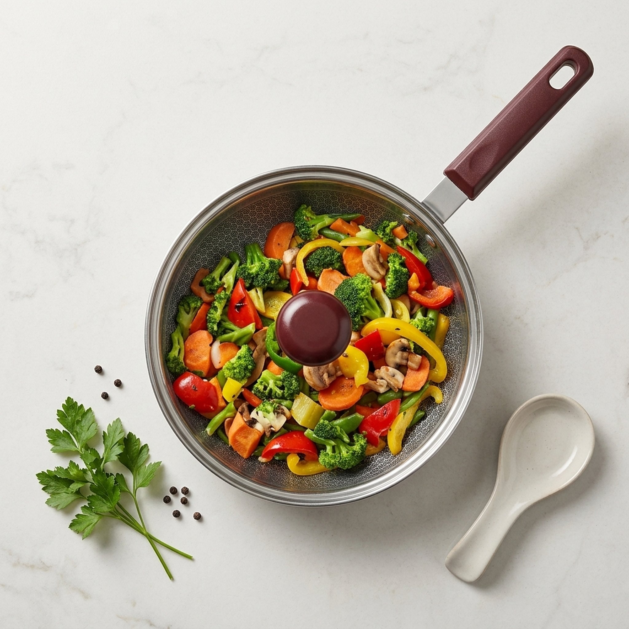 Hawkins Stainless Steel Deep Fry Pan With Lid 4