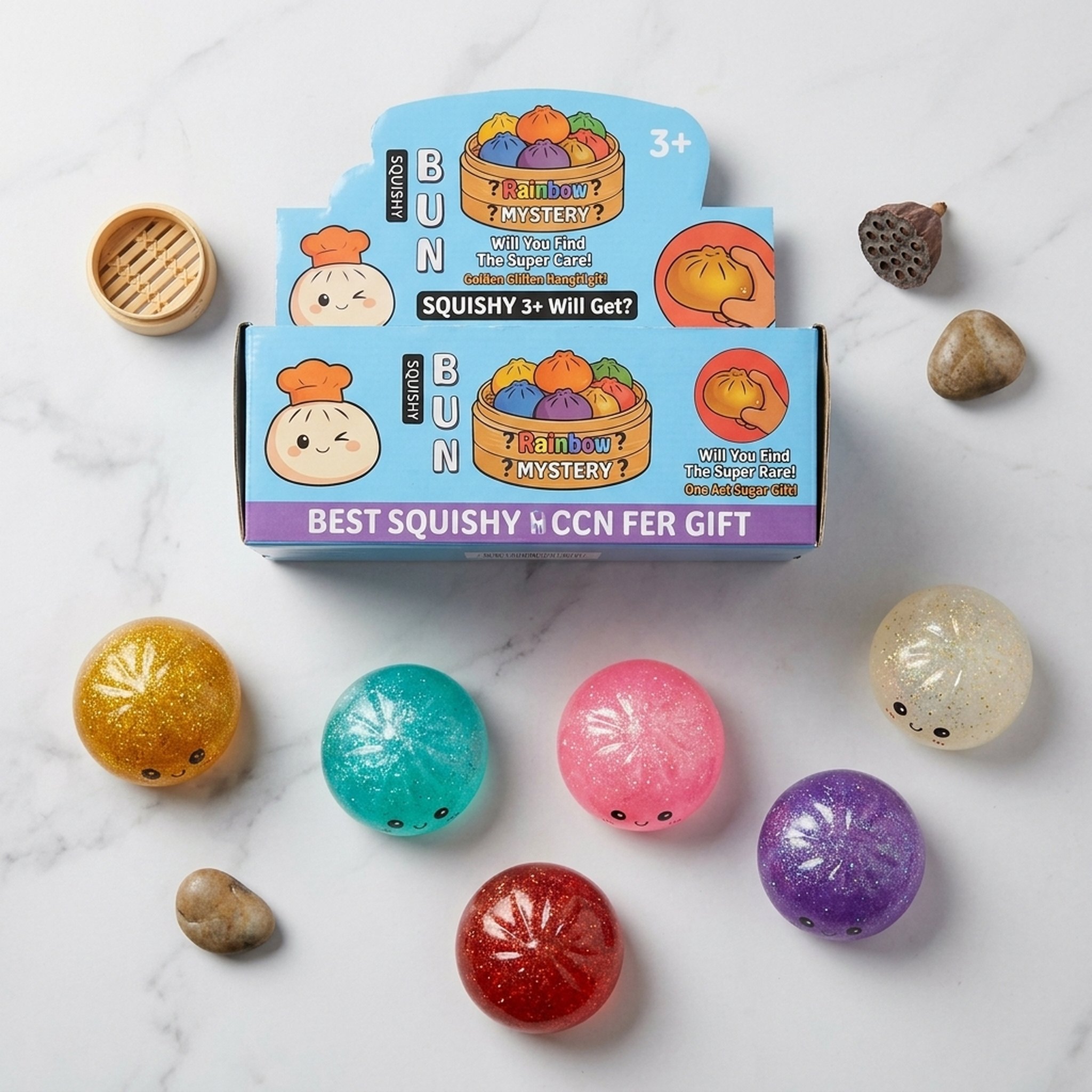 Kanha Toys & Gift Gallery Glittery Squishy Mystery Bun Toys 5
