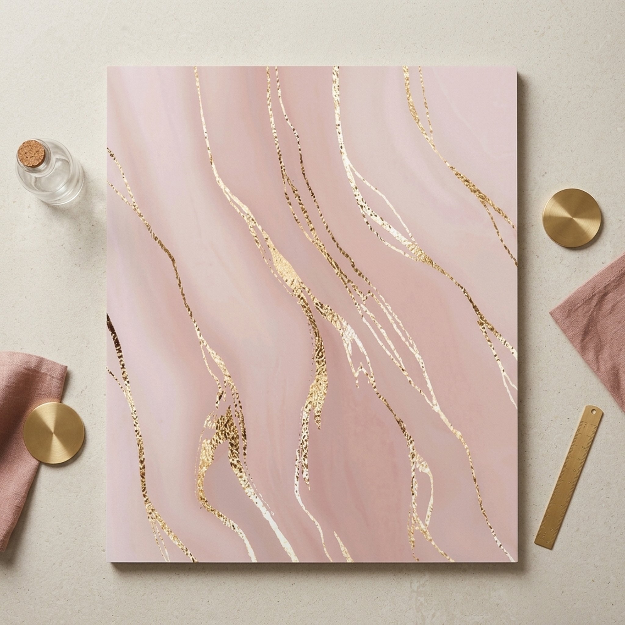 GURU JI DECOR AND ELECTRICAL Luxury Pink Gold Marble Wall Panel 5